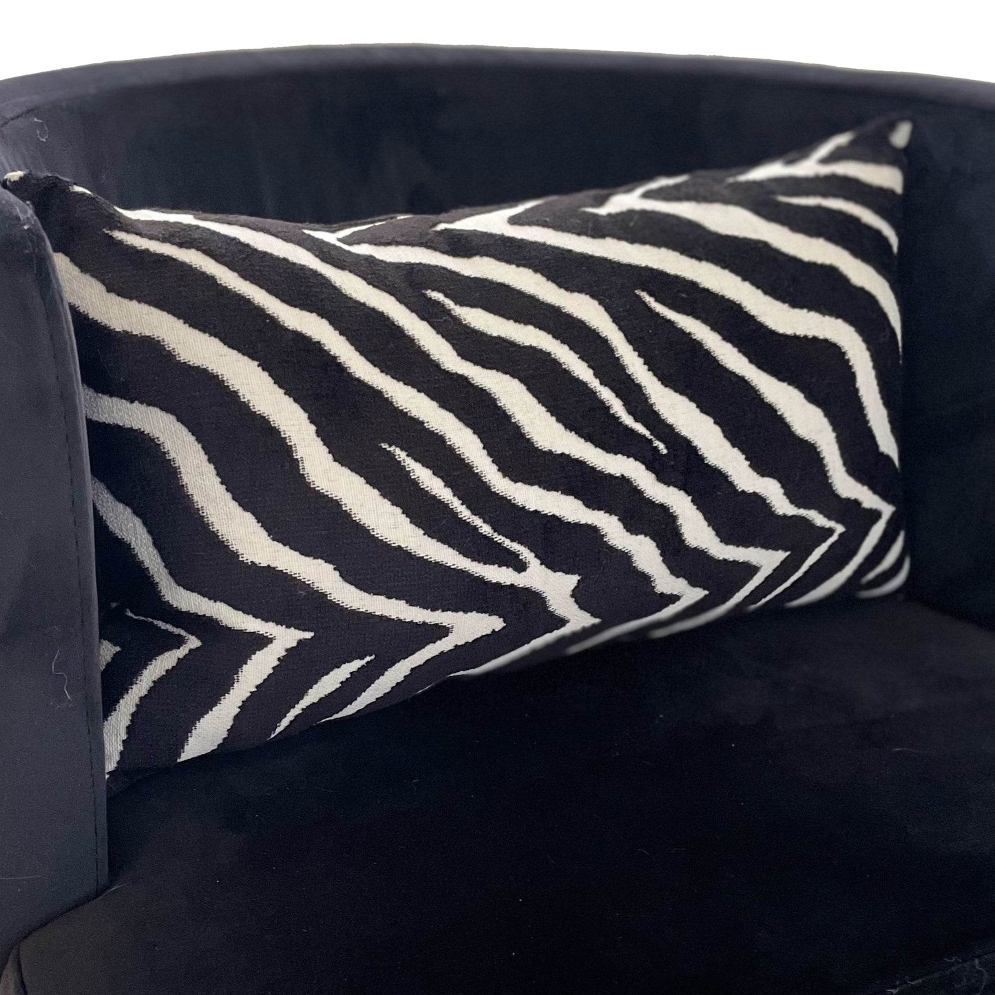 Raven Palm Black Geometric Luxury Outdoor/Indoor Throw Pillow - Plutus Brands
