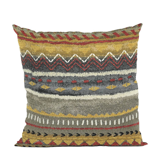 Red Sand Red Blue and Orange Handmade Luxury Pillow - Plutus Brands