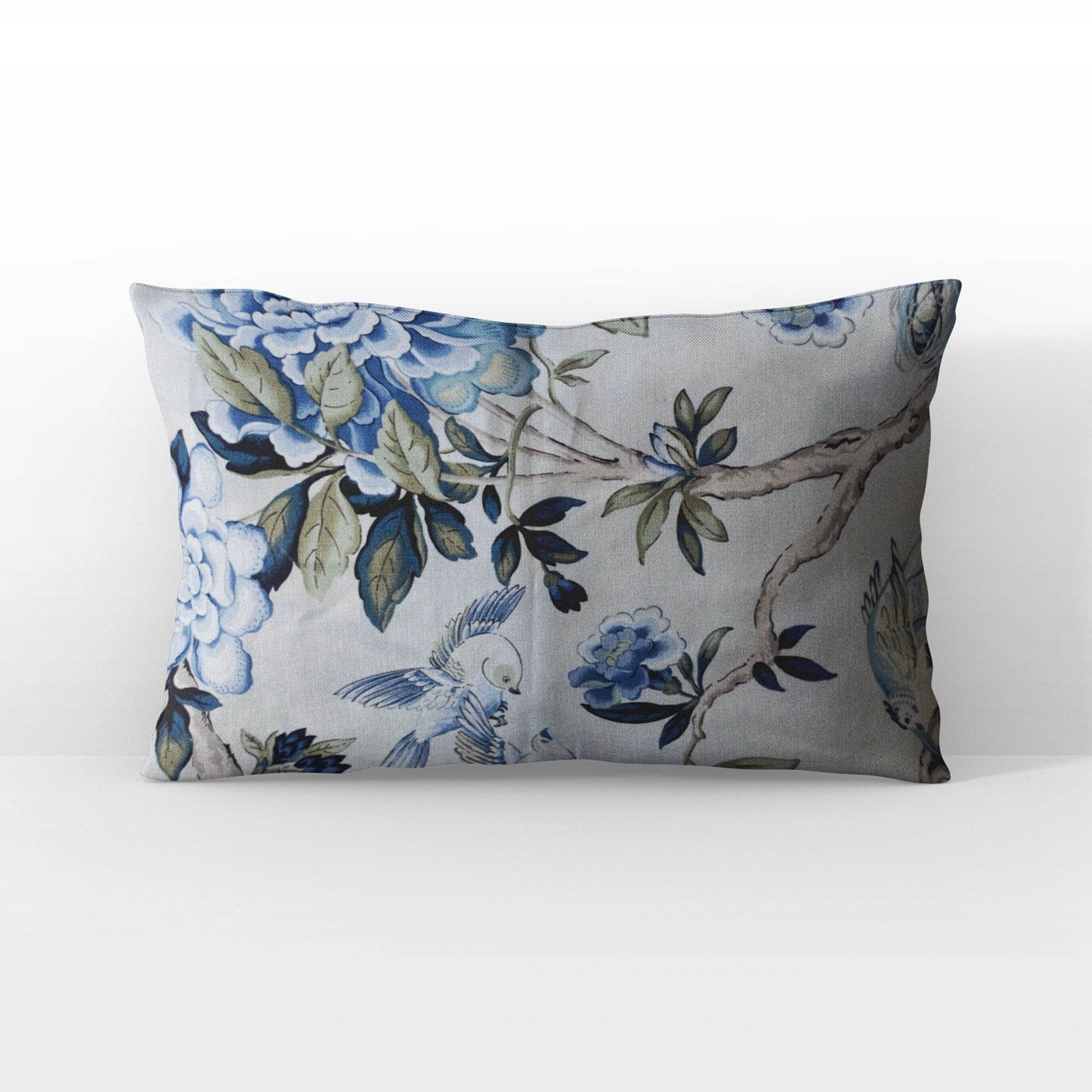 Elyssa Navy Brown and Cream Handmade Luxury Pillow - Plutus Brands