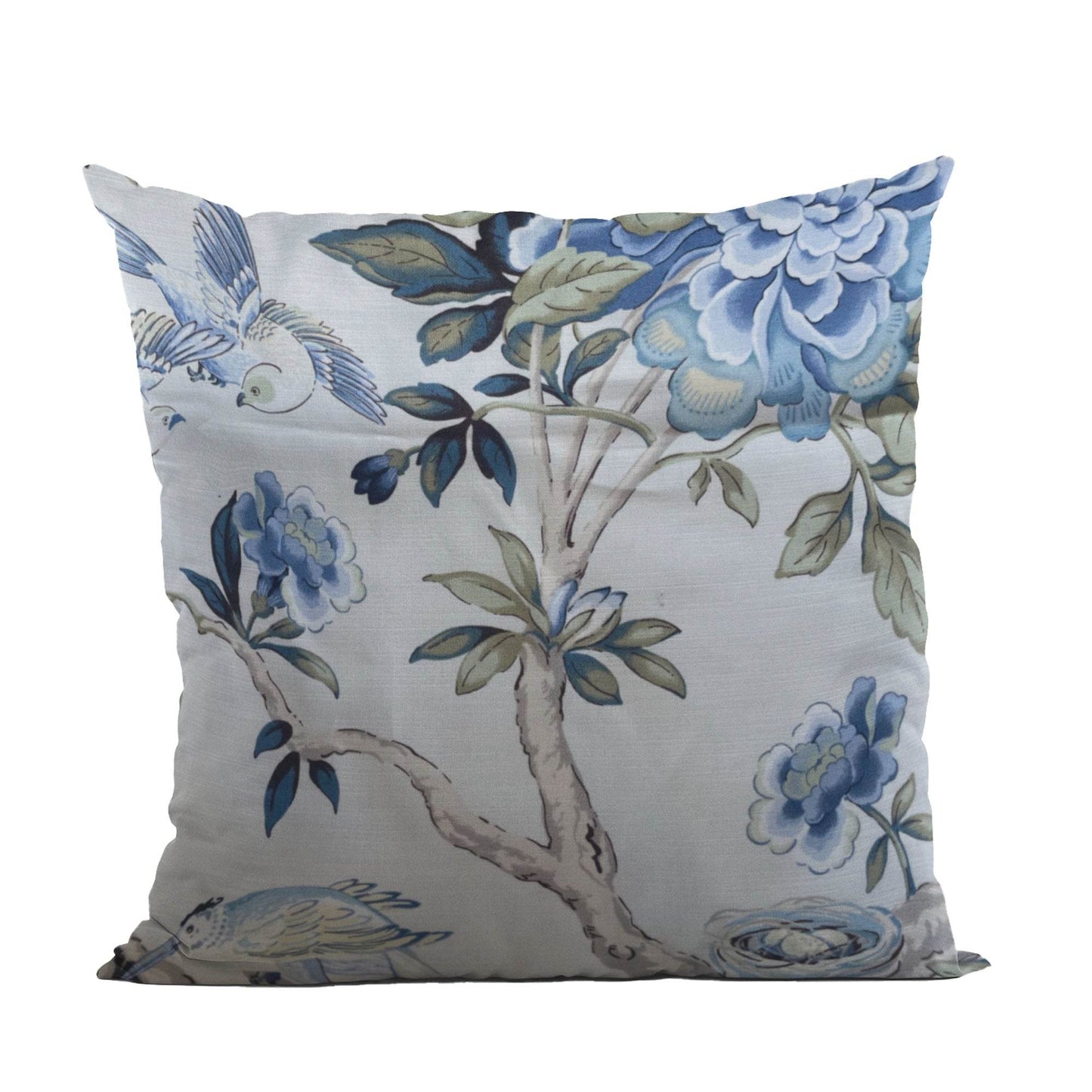 Elyssa Navy Brown and Cream Handmade Luxury Pillow - Plutus Brands