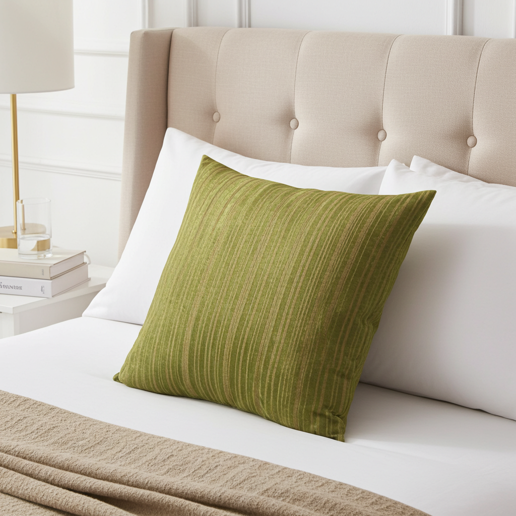 Wild Sage Green Gray and Cream Handmade Luxury Pillow