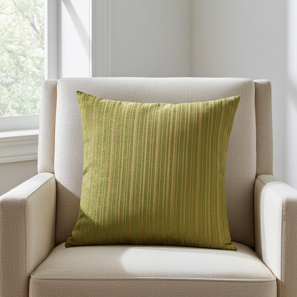 Wild Sage Green Gray and Cream Handmade Luxury Pillow