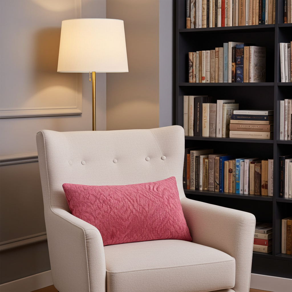 Velvet Grayce Fuchsia Coral and Cream Handmade Luxury Pillow