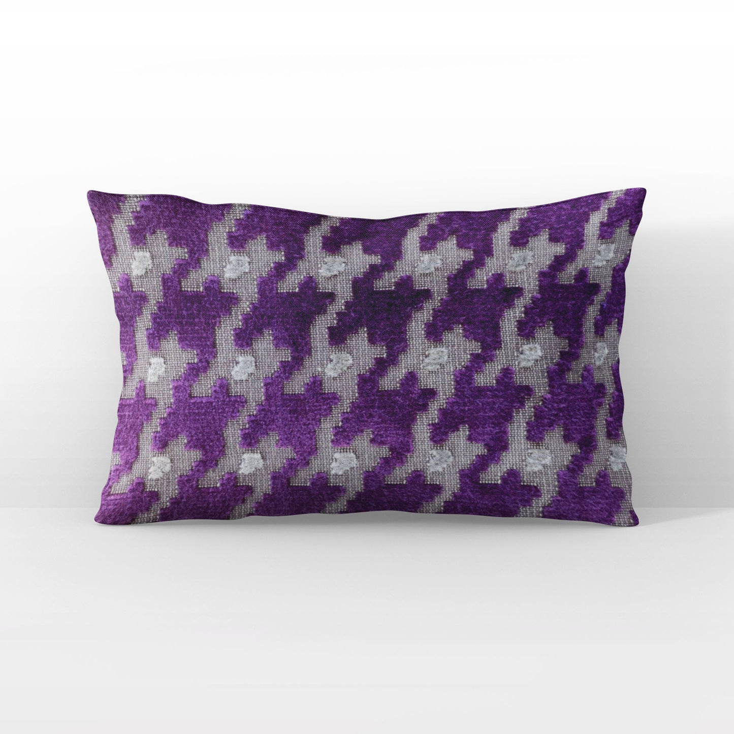 Velvet Plum Magenta and Taupe Handmade Luxury Pillow