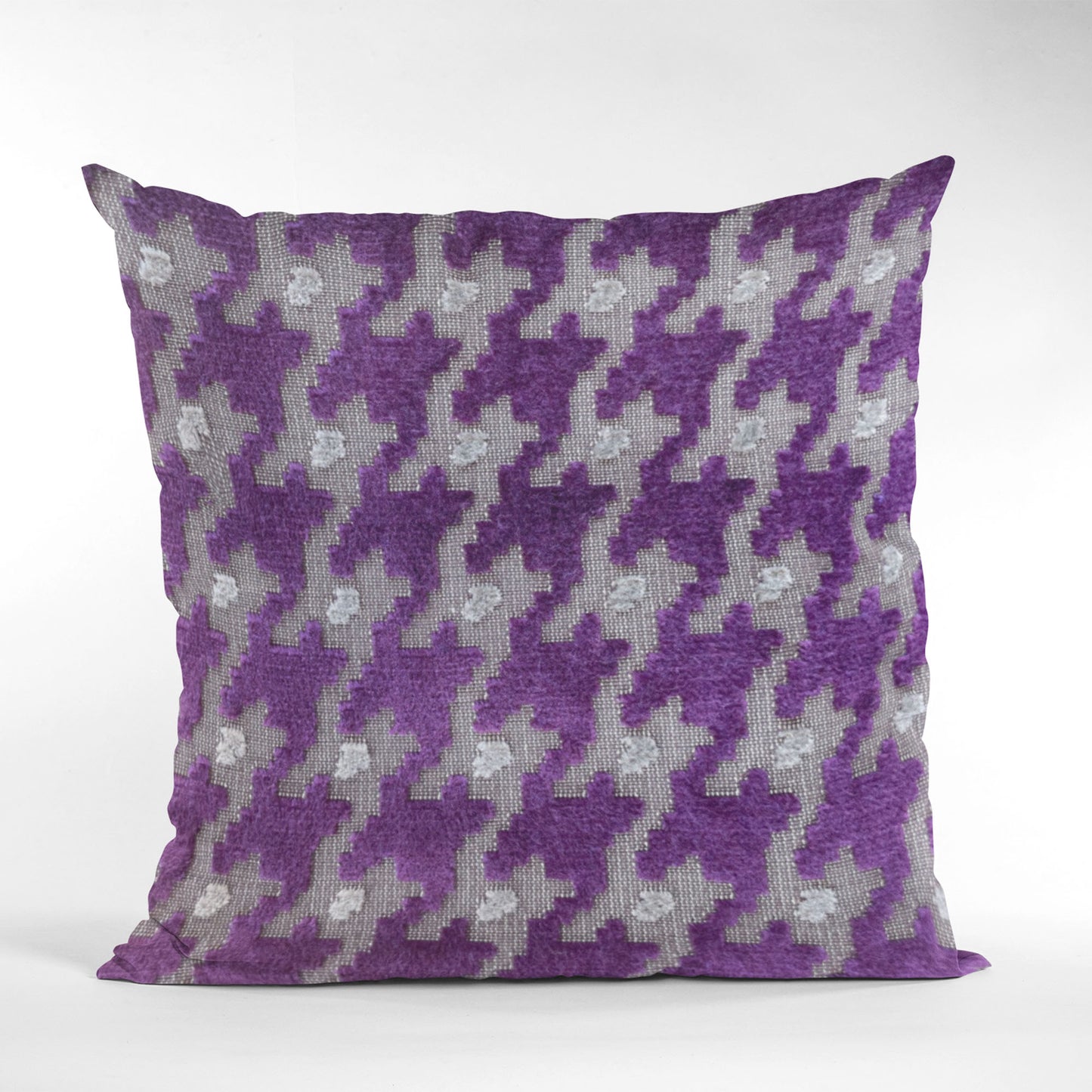 Velvet Plum Magenta and Taupe Handmade Luxury Pillow
