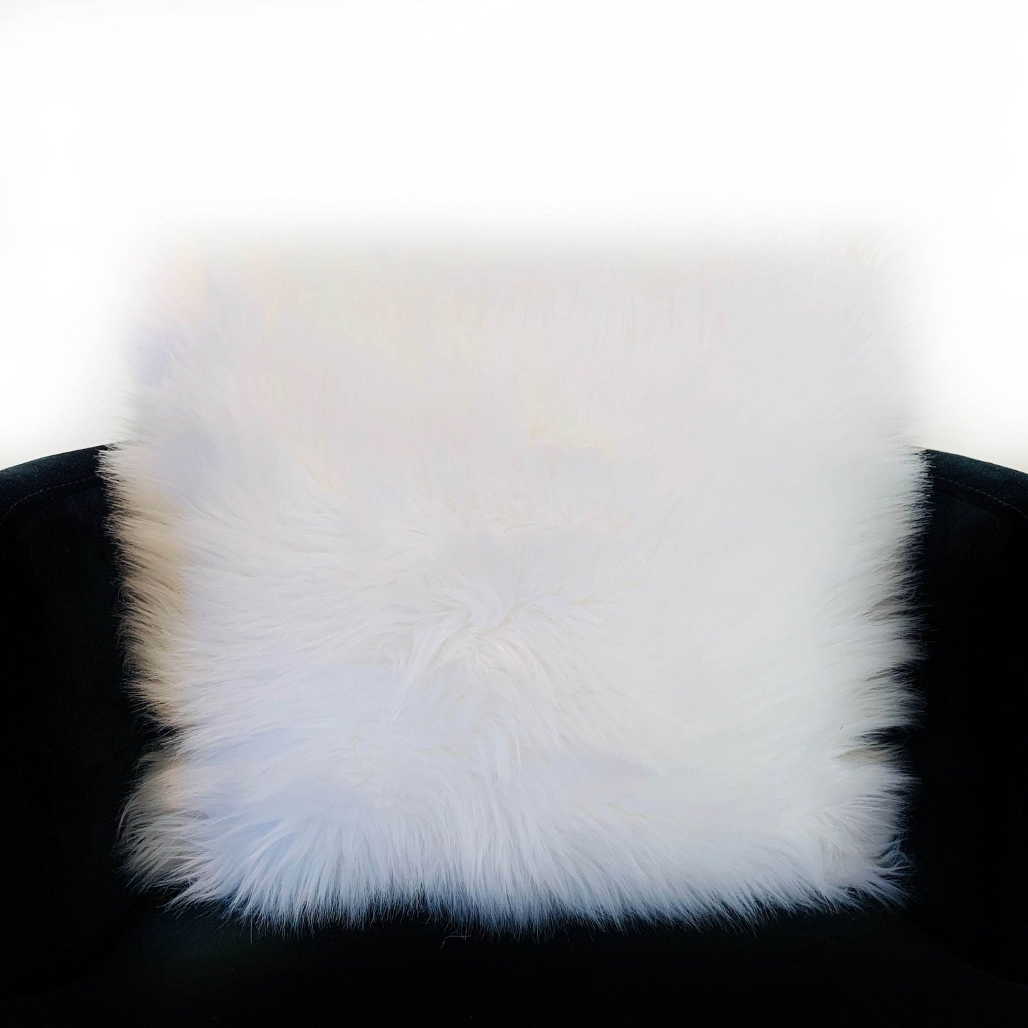 Plutus Off White Mongolian Fur Off White Animal Faux Fur Luxury Throw Pillow - Plutus Brands