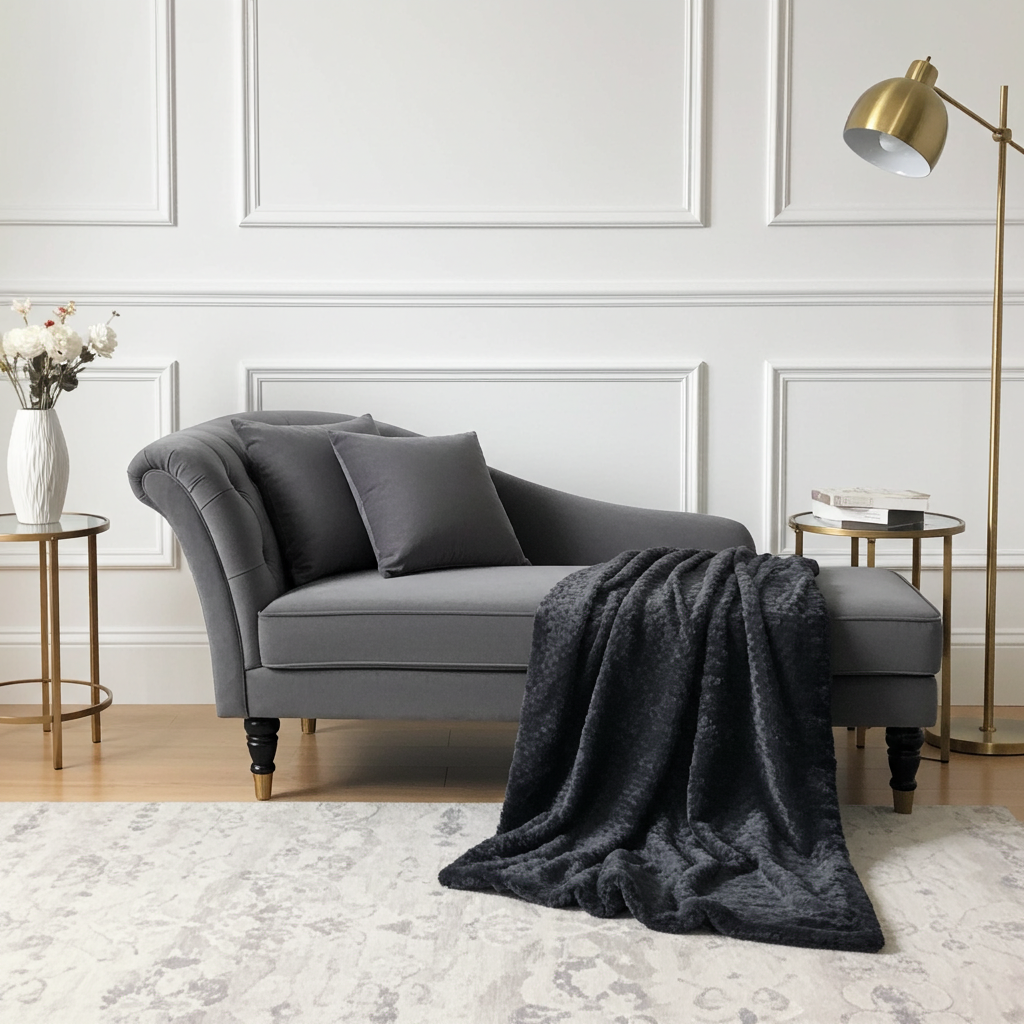 Black Mink Faux Fur Luxury Throw