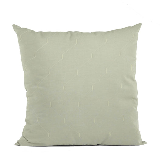 Plutus White Kona Embroydery, Some Shine To This Pattern Luxury Throw Pillow - Plutus Brands