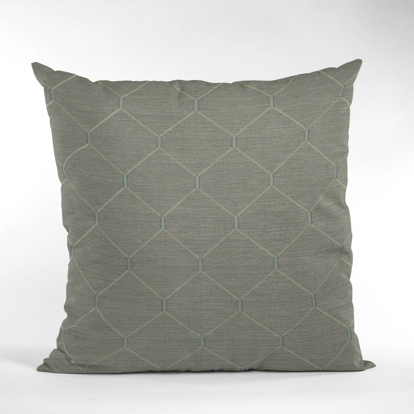 Plutus Urban Grey Kona Embroydery, Some Shine To This Pattern Luxury Throw Pillow - Plutus Brands
