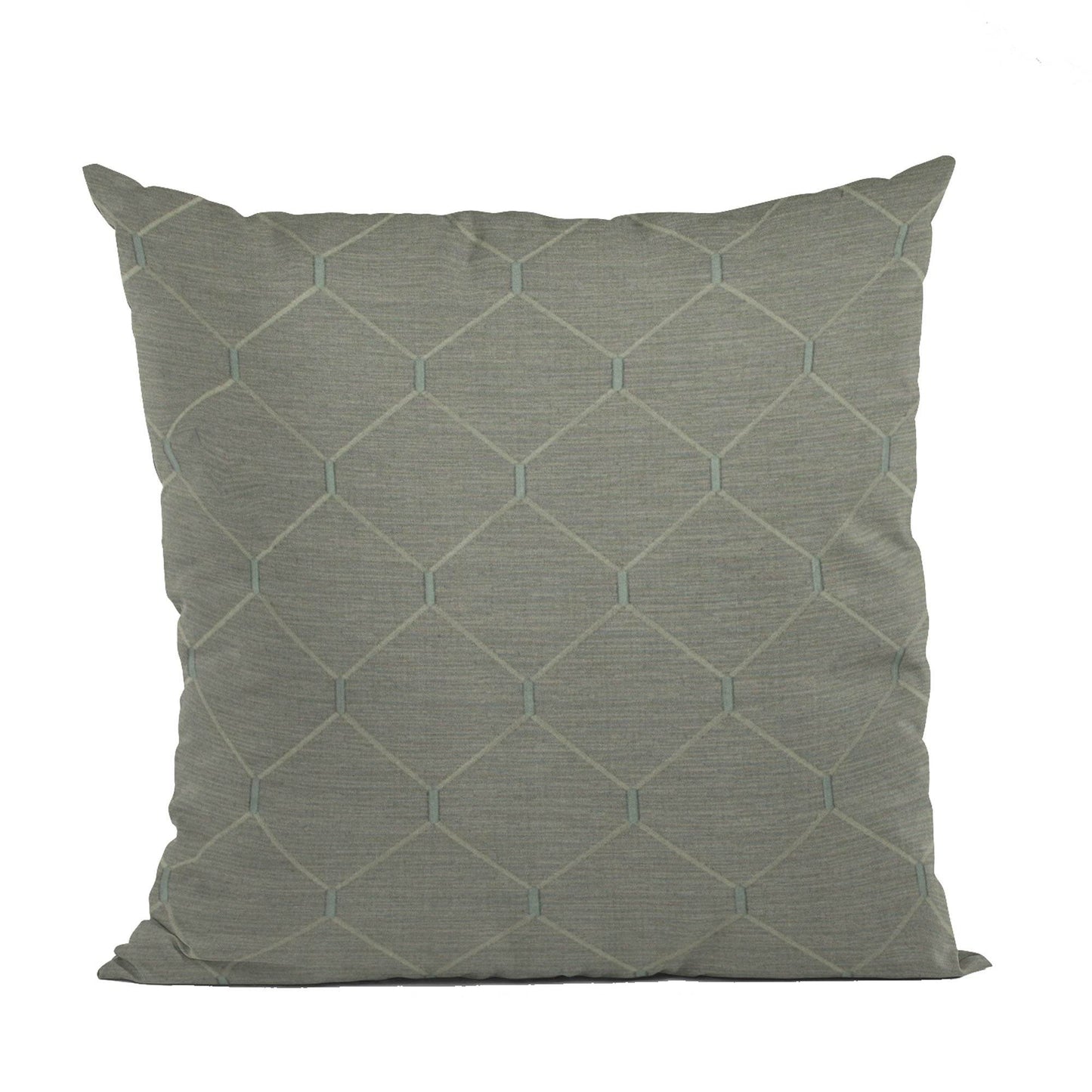 Plutus Urban Grey Kona Embroydery, Some Shine To This Pattern Luxury Throw Pillow - Plutus Brands