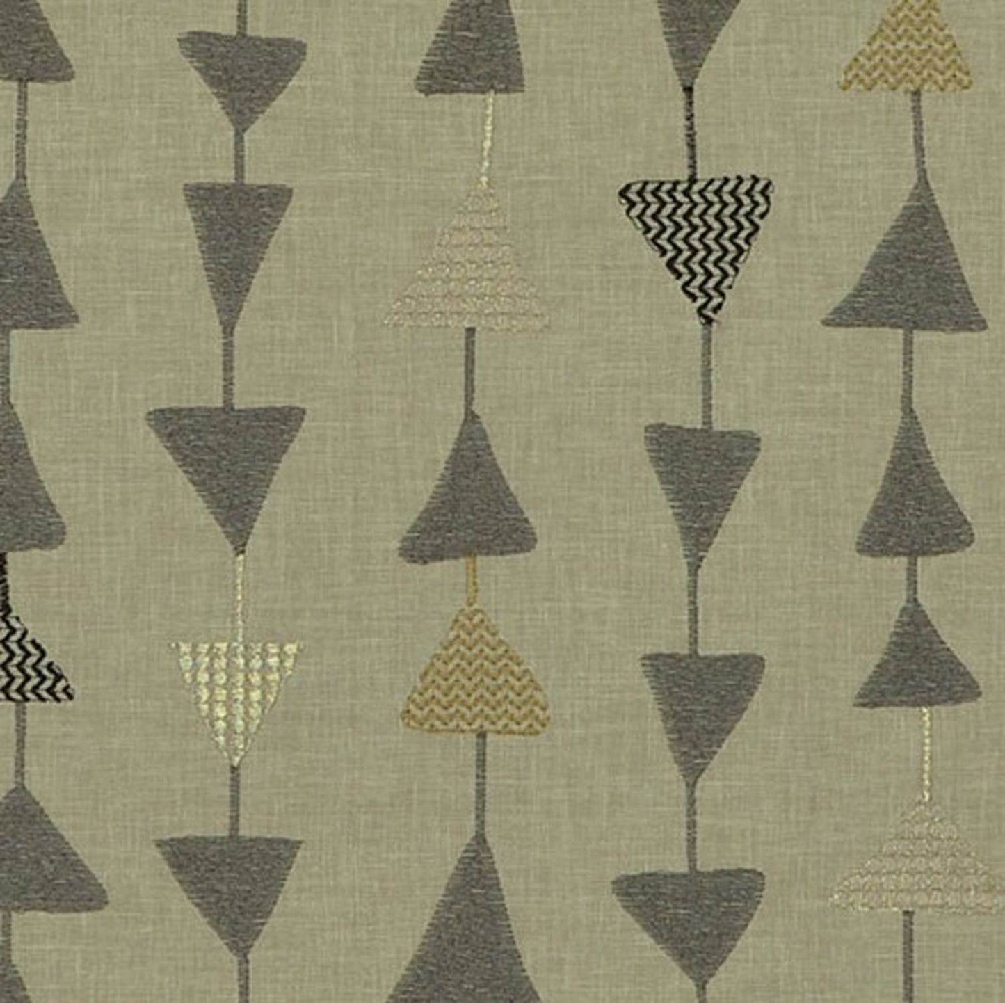 Plutus Pebble Manti Embroydery, Some Of The Triangles Have Metalic Threads Luxury Throw Pillow - Plutus Brands