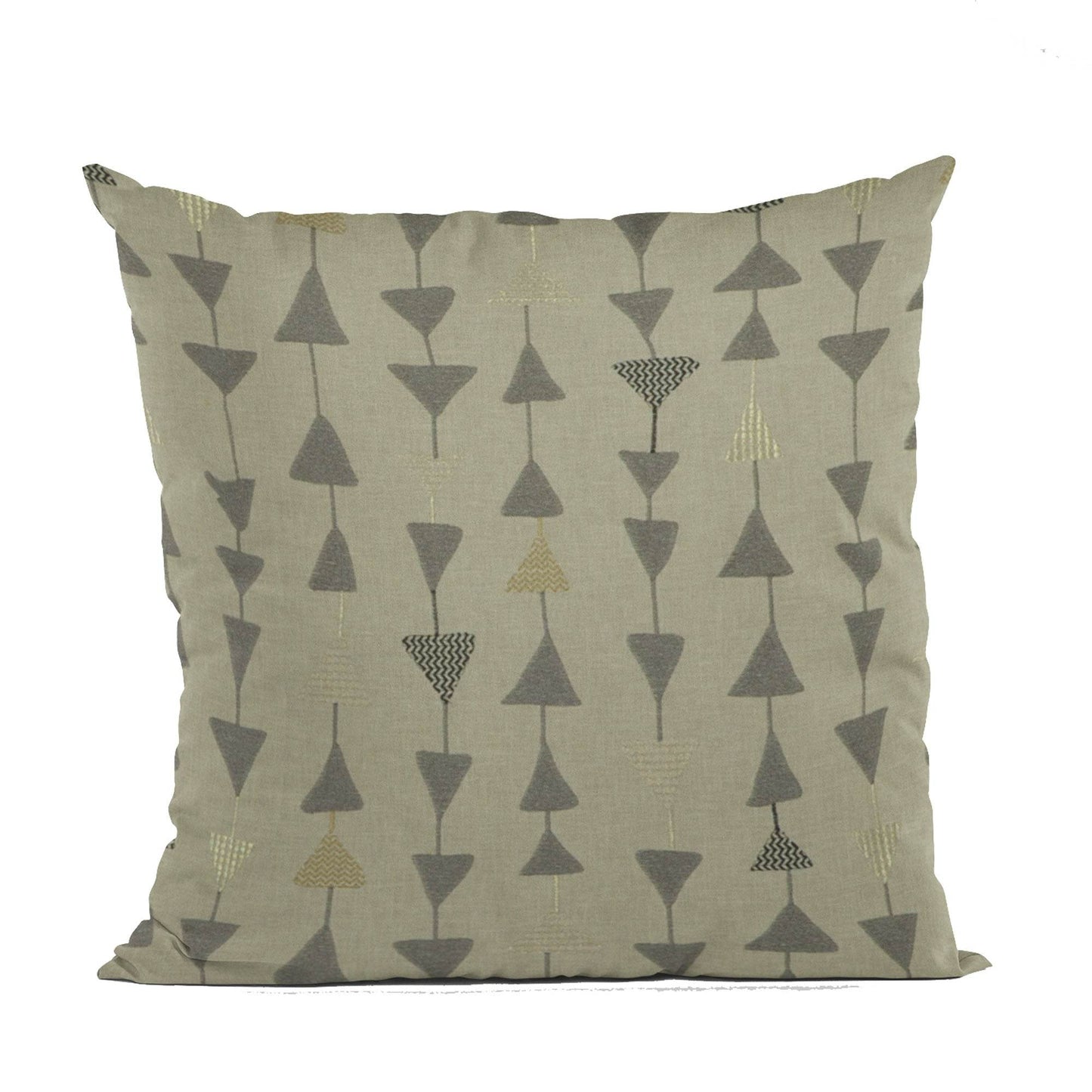Plutus Pebble Manti Embroydery, Some Of The Triangles Have Metalic Threads Luxury Throw Pillow - Plutus Brands