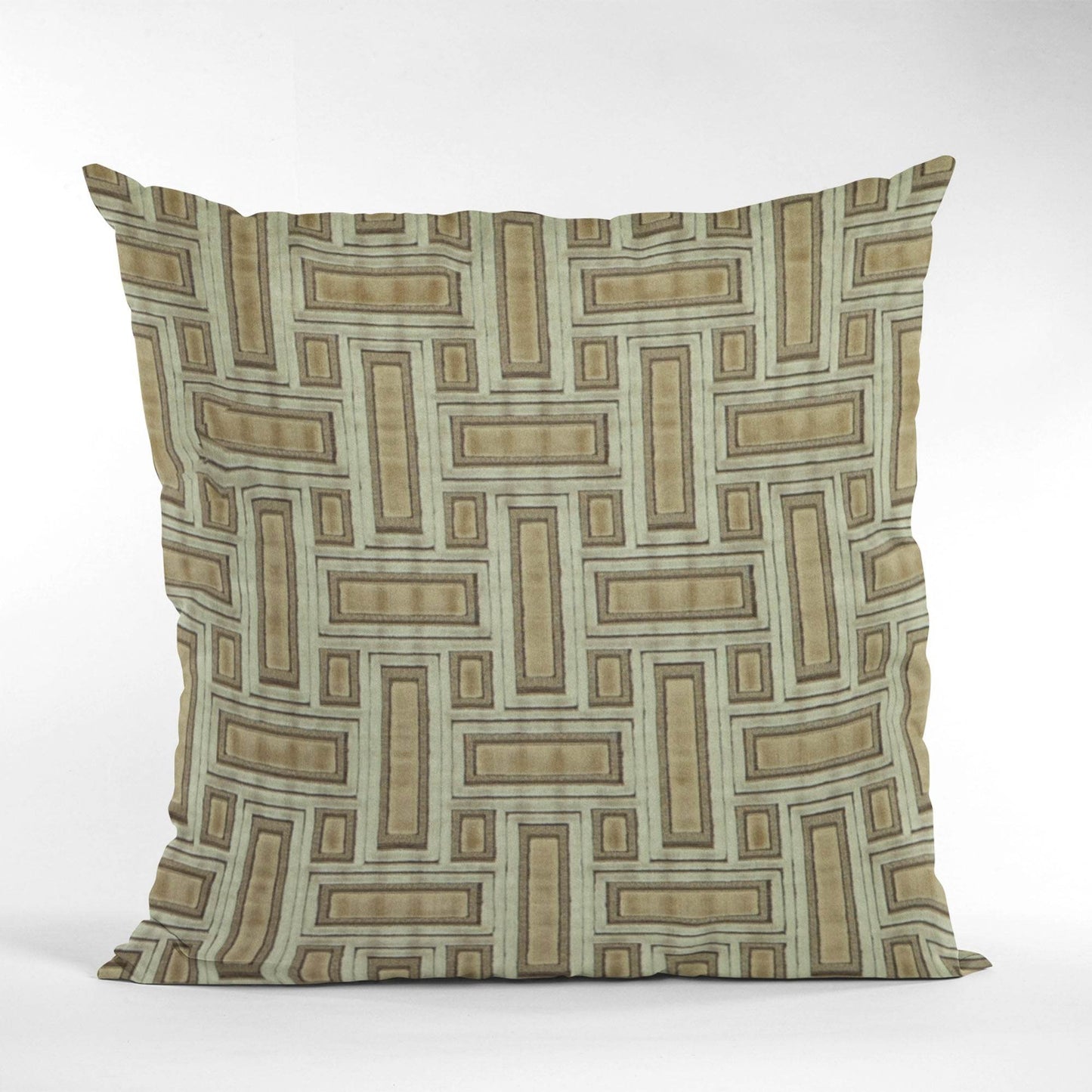 Plutus Bronze Stony Cut Velvet, Some Sparkle To It Luxury Throw Pillow - Plutus Brands