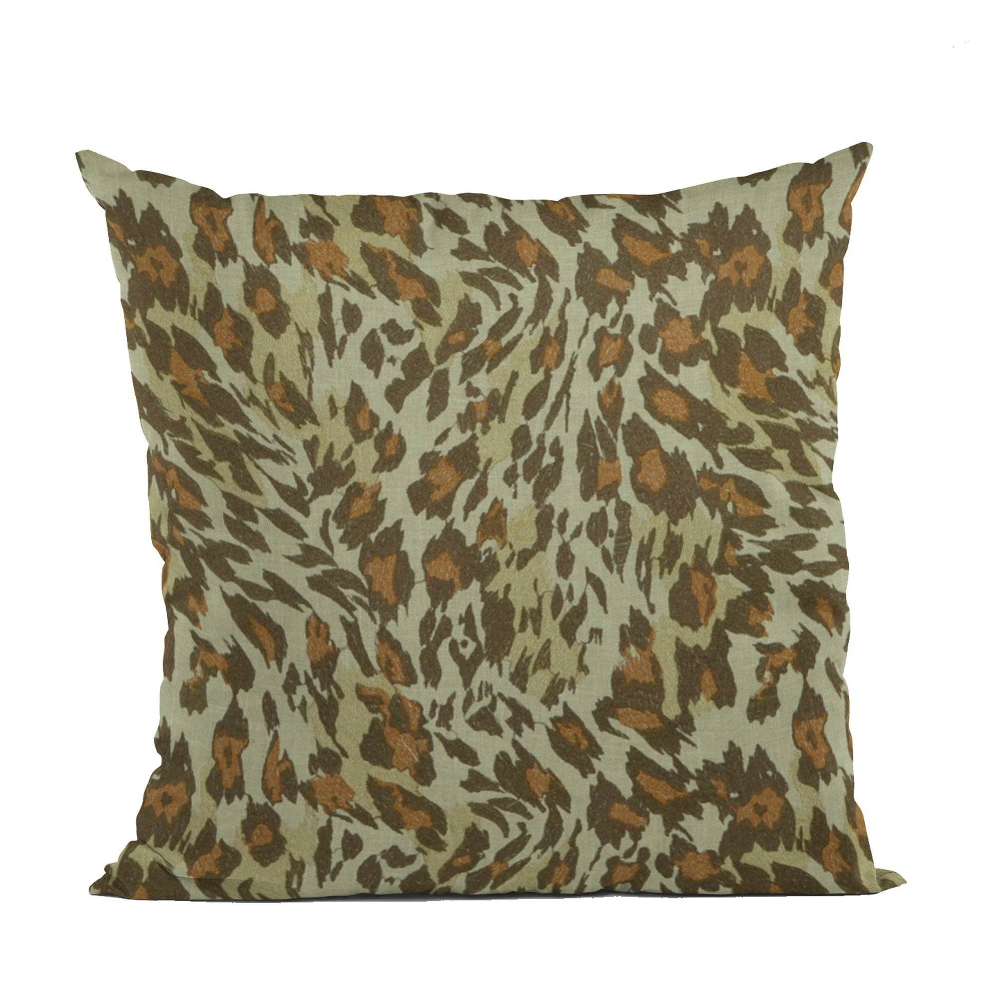 Plutus Safari Cheetah Embroydery Luxury Throw Pillow - Plutus Brands