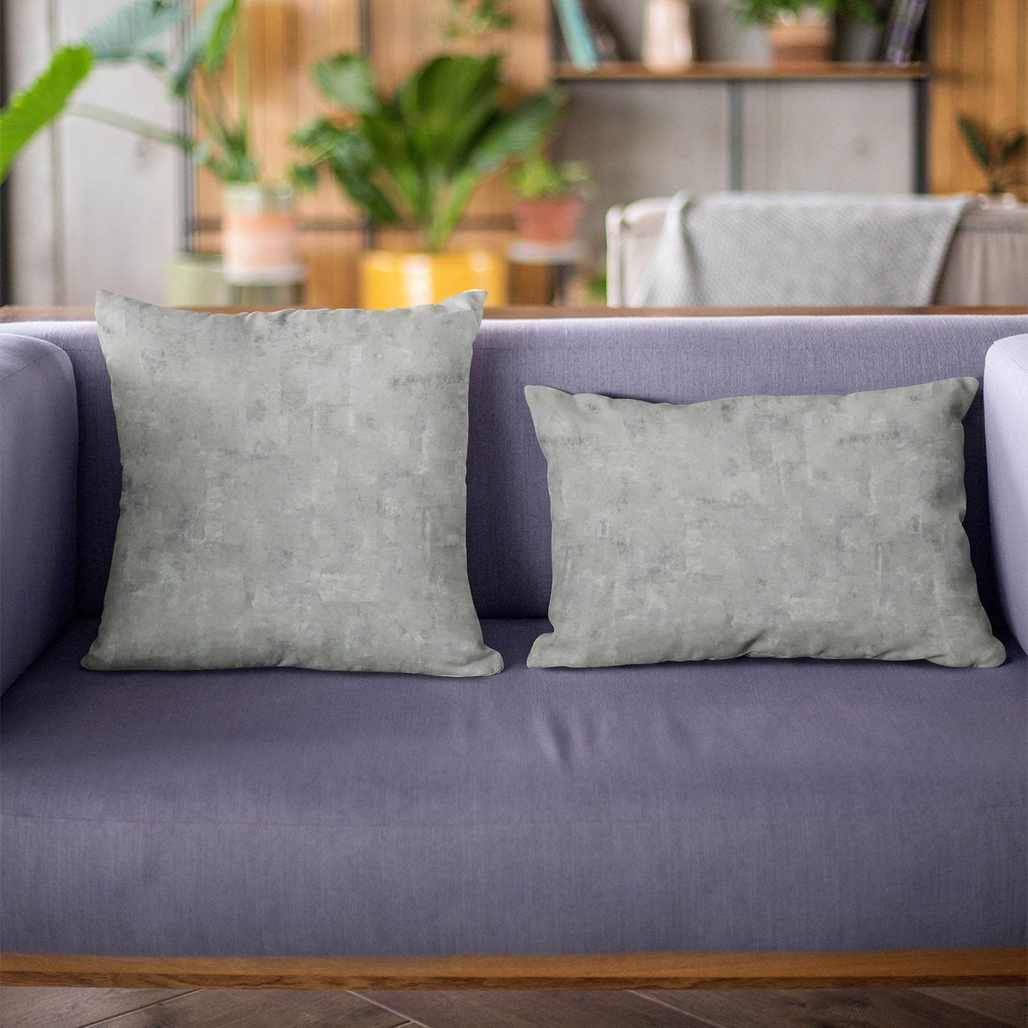 Plutus Gunmetal Hidden Island Velvet With Foil Printing On Top Luxury Throw Pillow - Plutus Brands