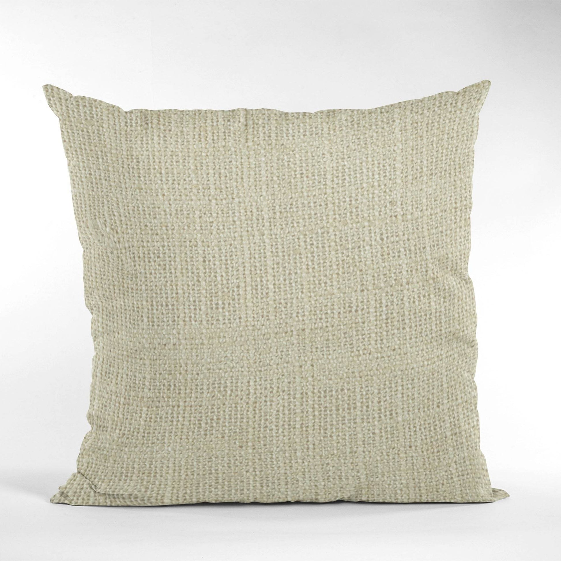 Plutus Vanilla Wall Textured Solid, With Open Weave. Luxury Throw Pillow - Plutus Brands