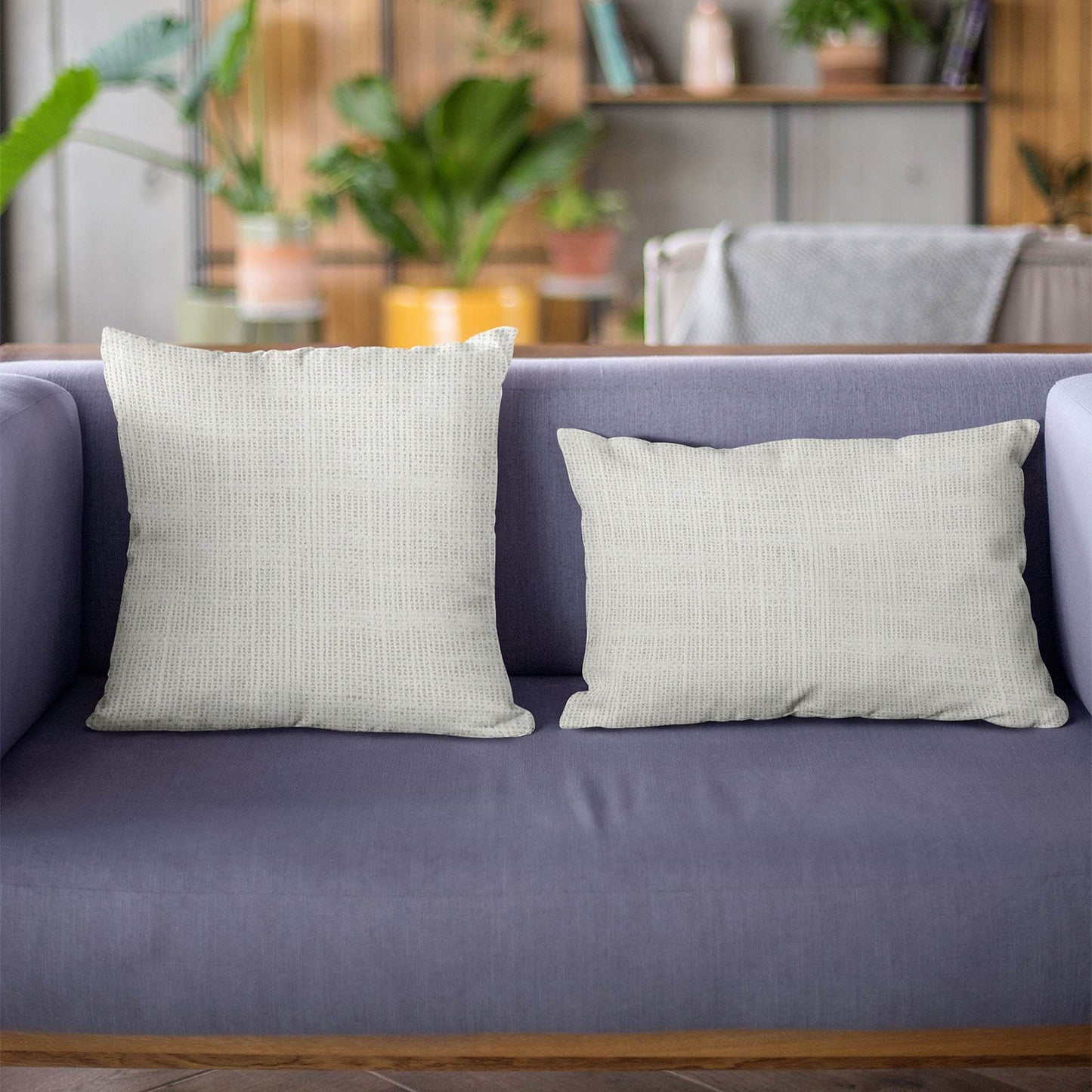 Plutus White Wall Textured Solid, With Open Weave. Luxury Throw Pillow - Plutus Brands