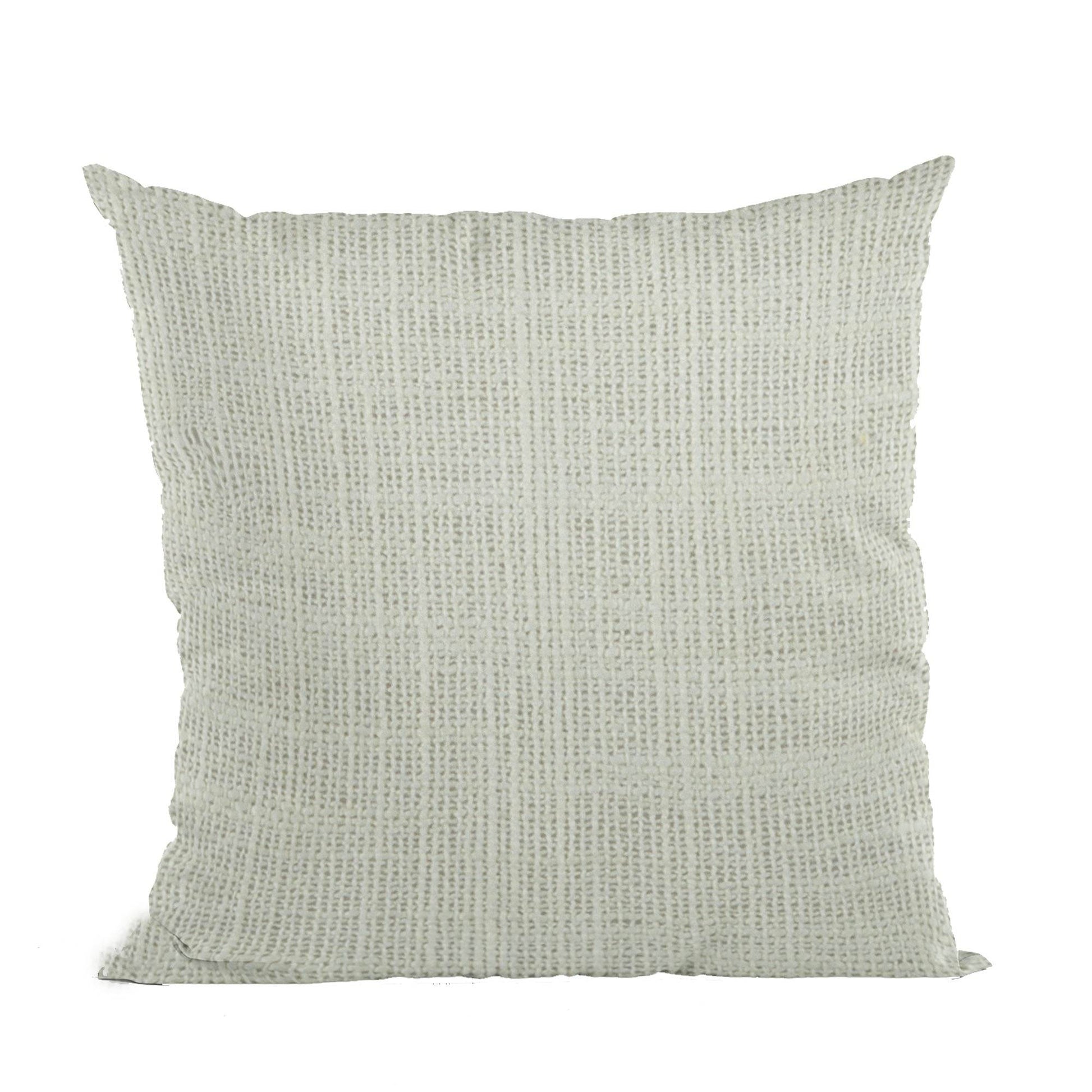 Plutus White Wall Textured Solid, With Open Weave. Luxury Throw Pillow - Plutus Brands