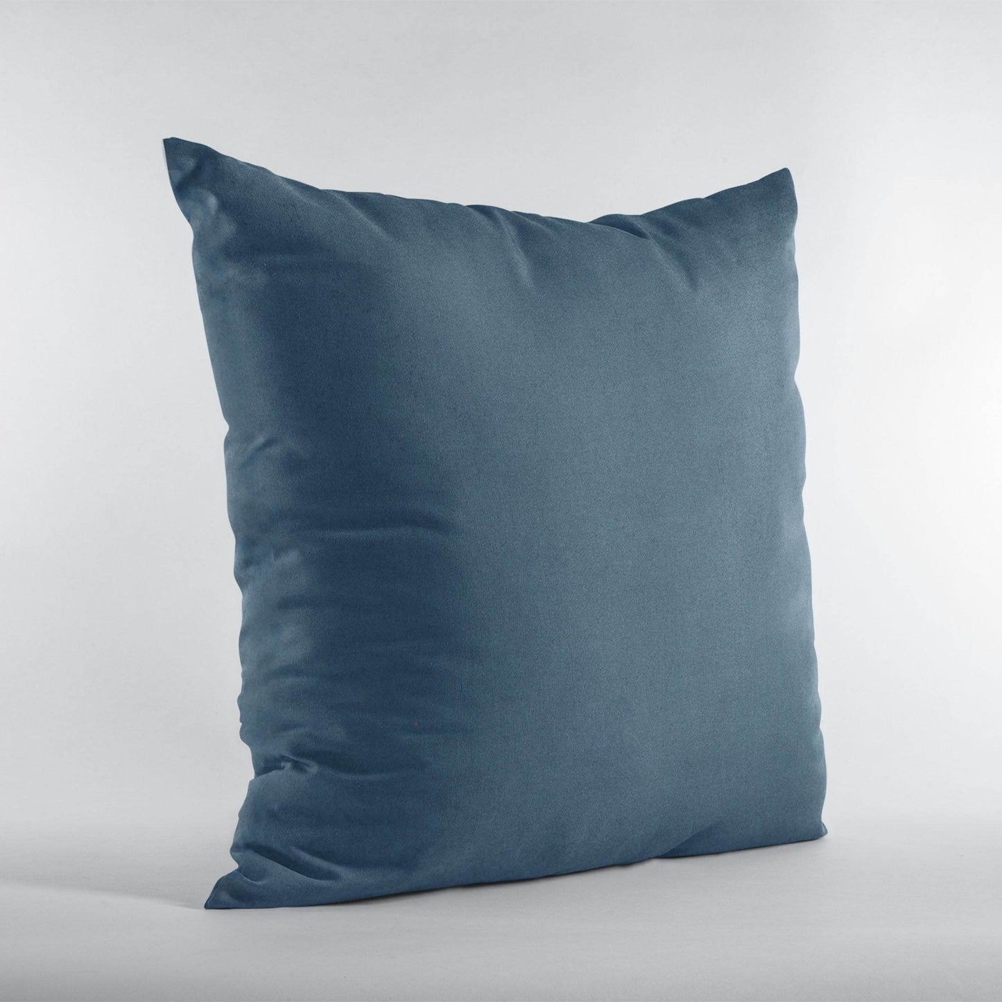 Plutus Navy Solid Shiny Velvet Luxury Throw Pillow - Plutus Brands