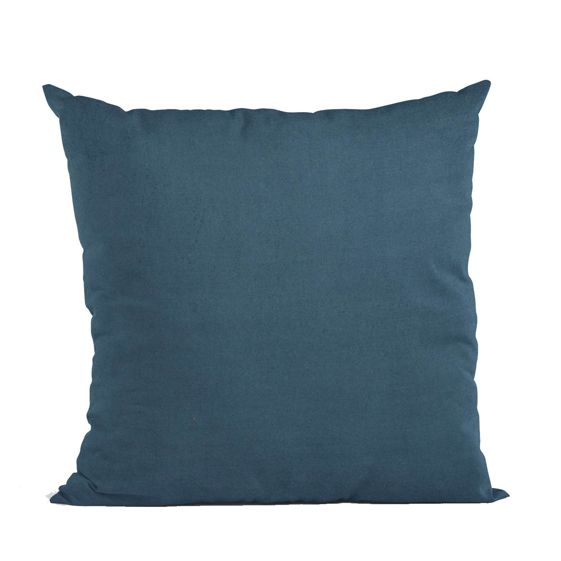 Plutus Navy Solid Shiny Velvet Luxury Throw Pillow - Plutus Brands