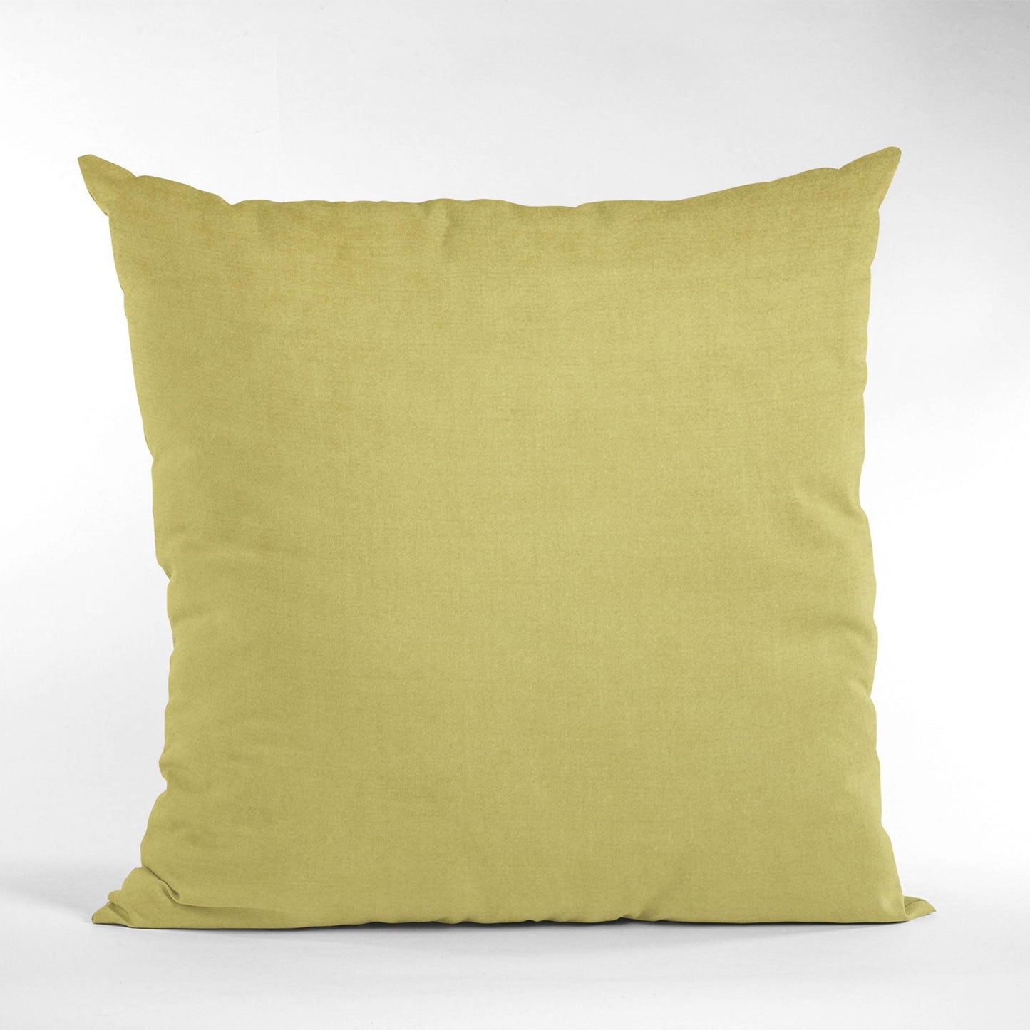 Plutus Yellow Solid Shiny Velvet Luxury Throw Pillow - Plutus Brands