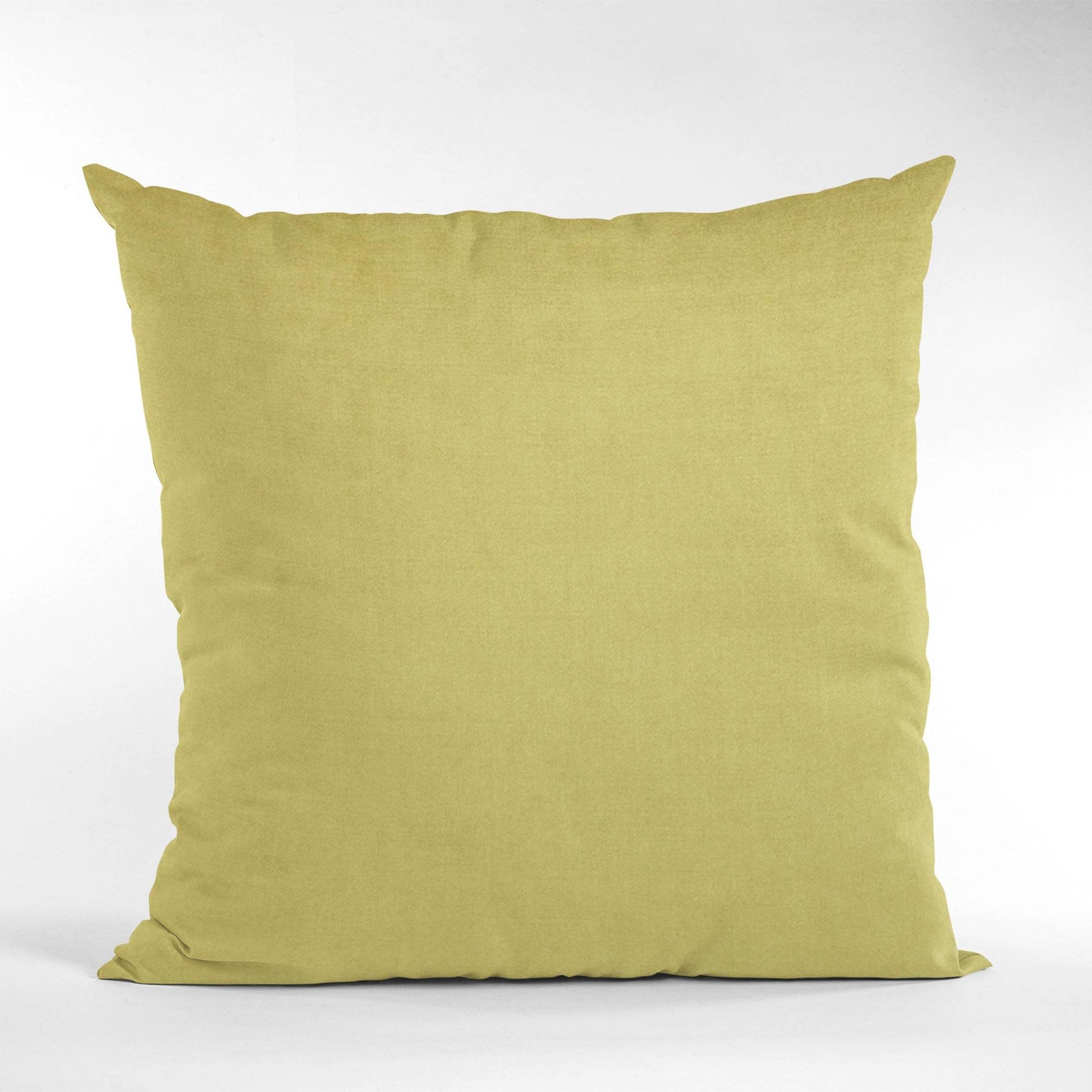 Plutus Yellow Solid Shiny Velvet Luxury Throw Pillow - Plutus Brands