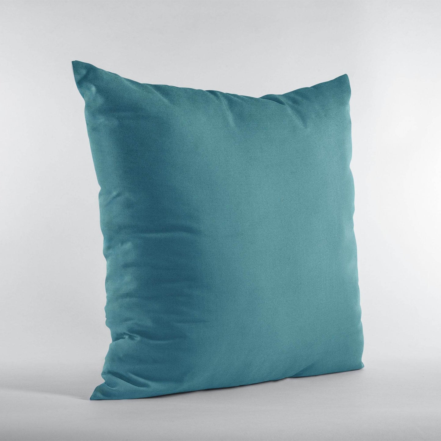 Plutus Sky Blue Solid Shiny Velvet Luxury Throw Pillow - Plutus Brands
