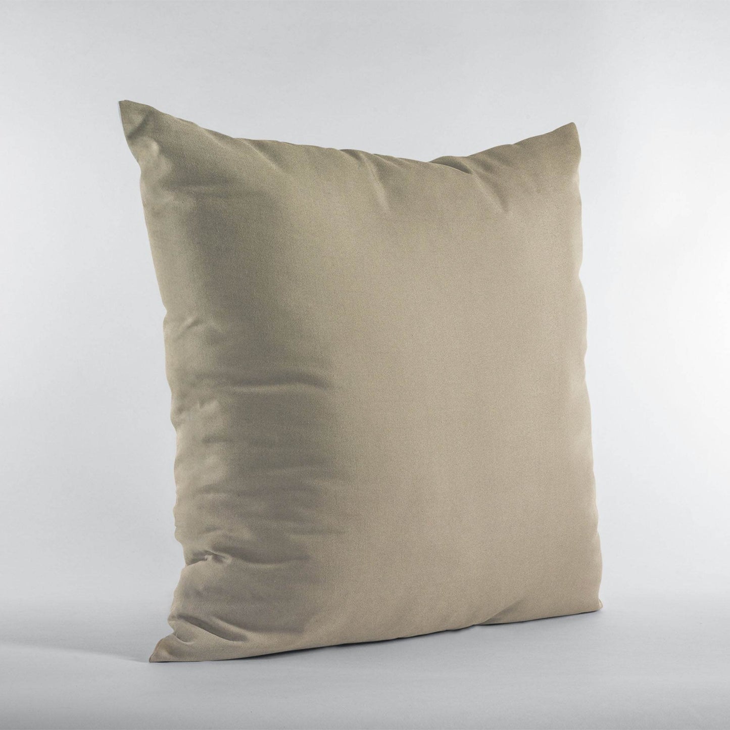 Plutus Sand Solid Shiny Velvet Luxury Throw Pillow - Plutus Brands