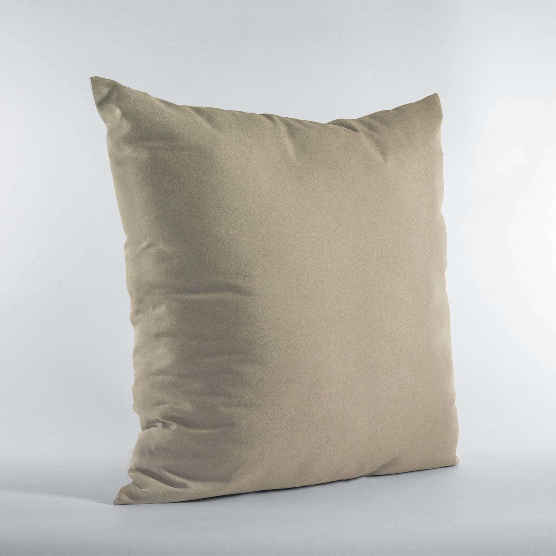 Plutus Sand Solid Shiny Velvet Luxury Throw Pillow - Plutus Brands