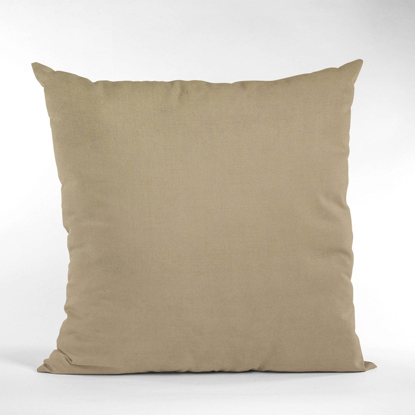 Plutus Sand Solid Shiny Velvet Luxury Throw Pillow - Plutus Brands