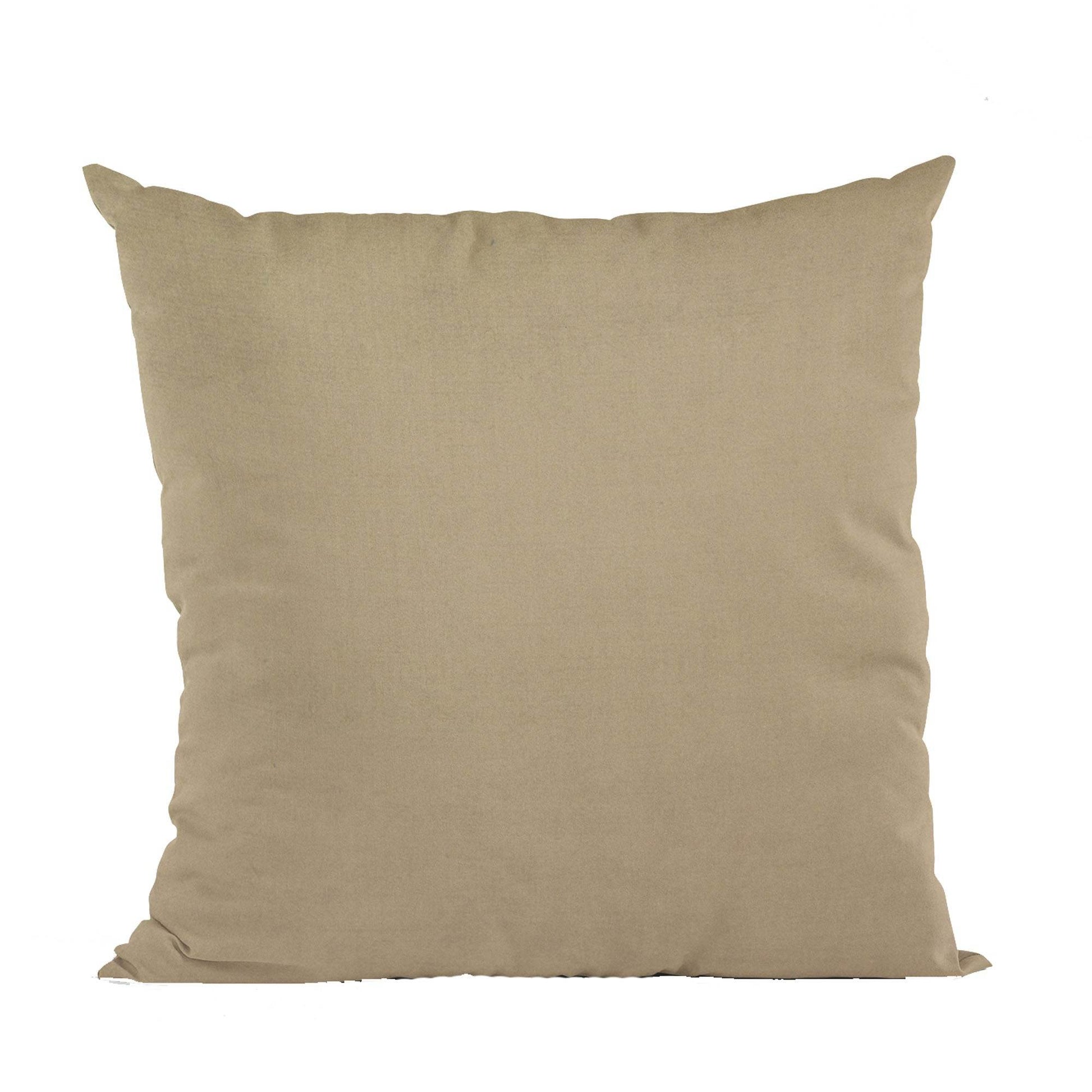 Plutus Sand Solid Shiny Velvet Luxury Throw Pillow - Plutus Brands