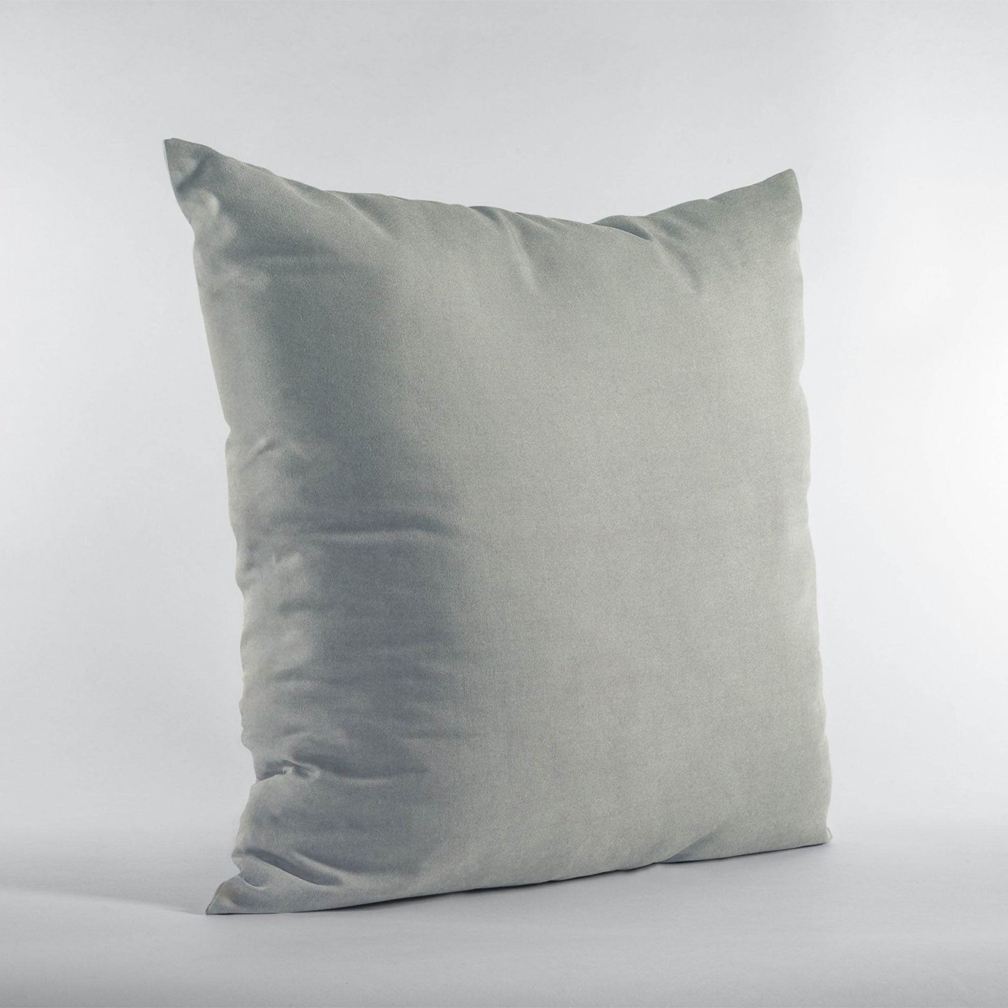 Plutus Grey Solid Shiny Velvet Luxury Throw Pillow - Plutus Brands