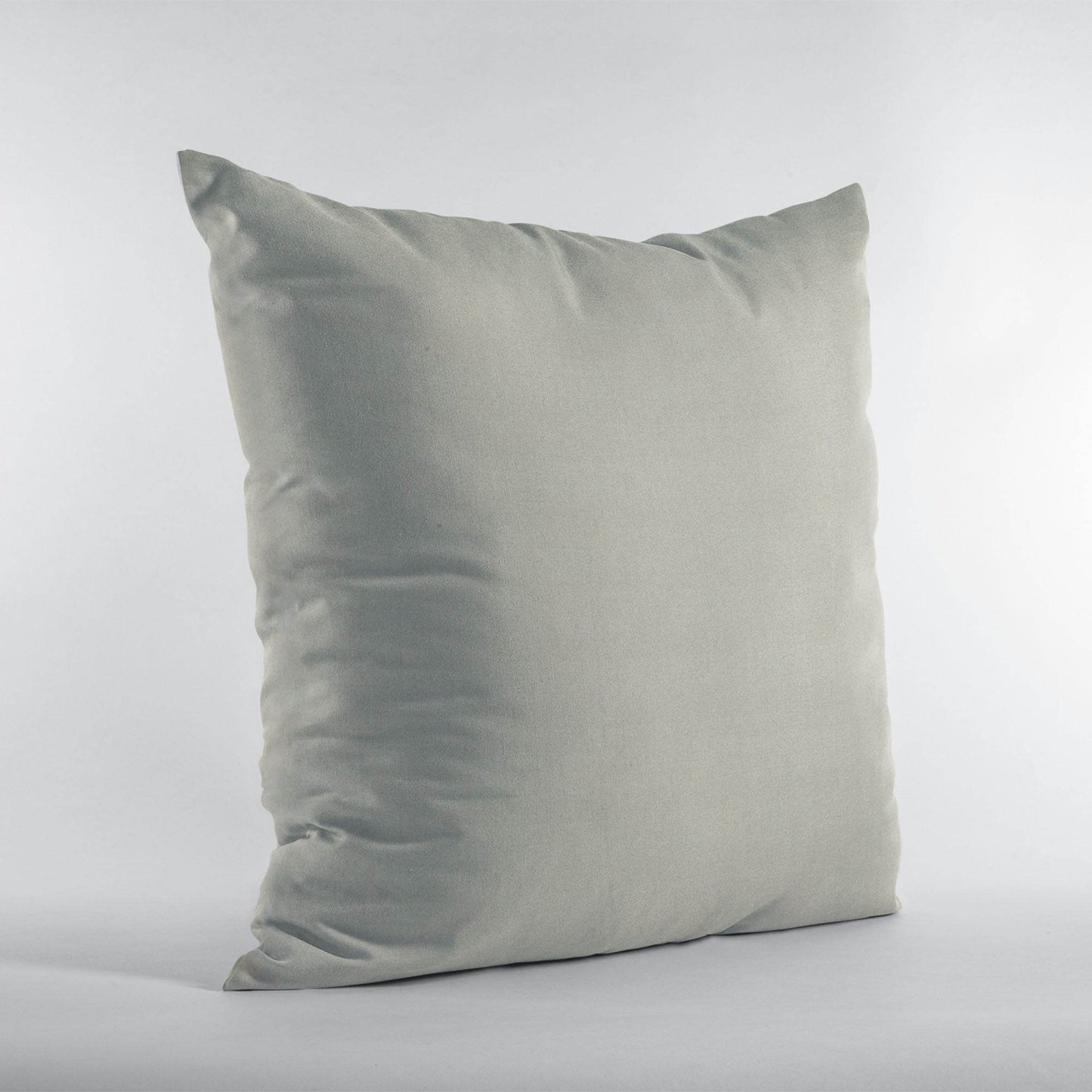 Plutus Light Grey Solid Shiny Velvet Luxury Throw Pillow - Plutus Brands
