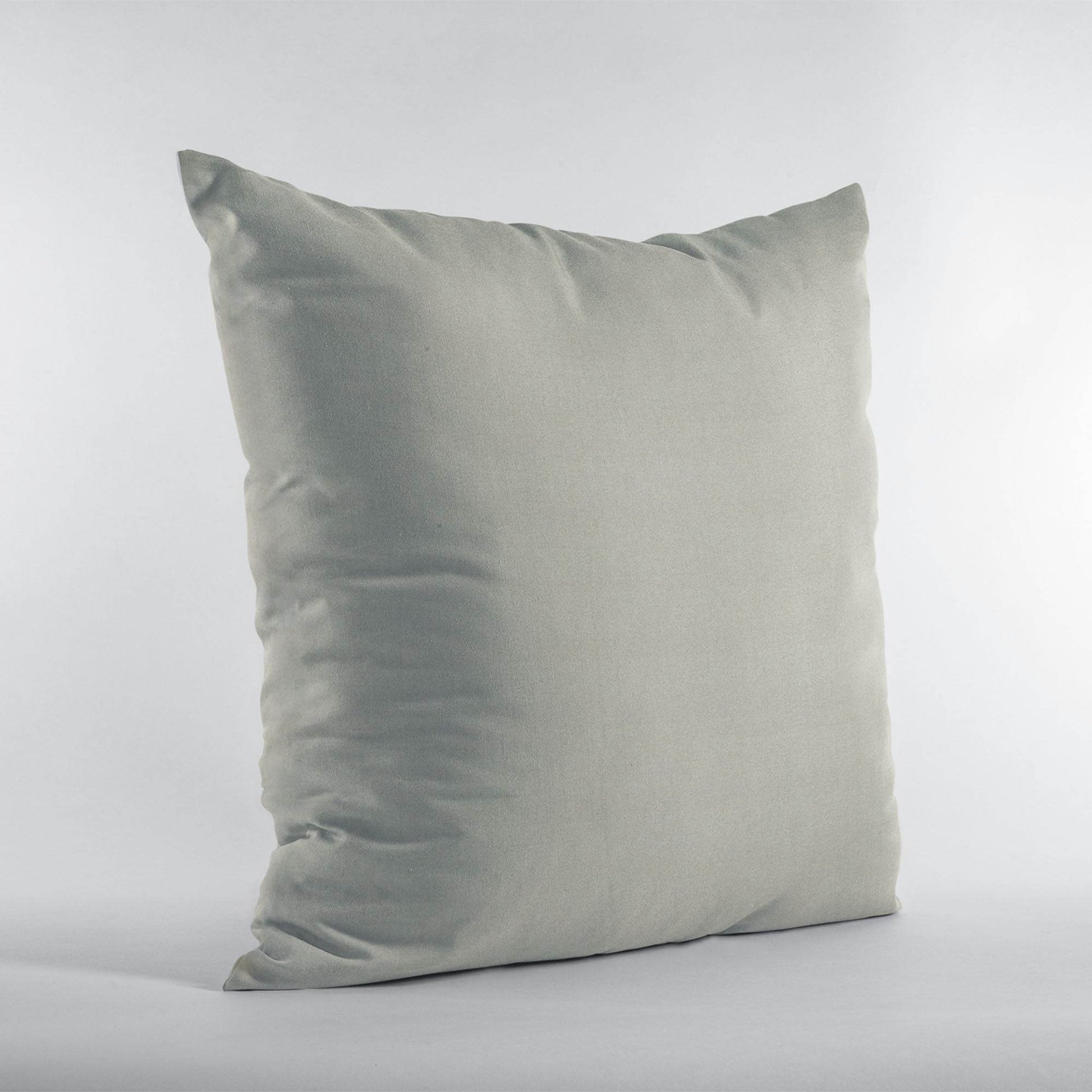 Plutus Light Grey Solid Shiny Velvet Luxury Throw Pillow - Plutus Brands