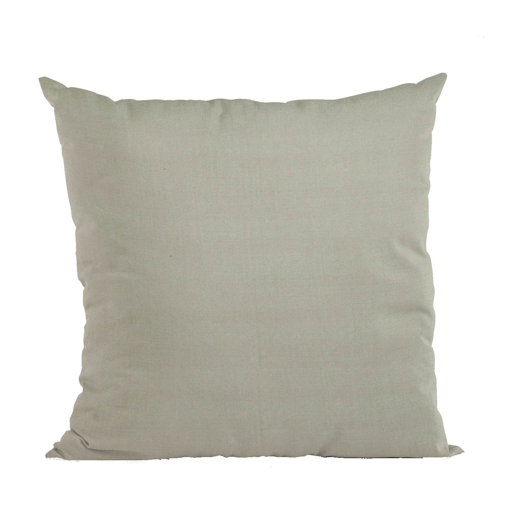 Plutus Light Grey Solid Shiny Velvet Luxury Throw Pillow - Plutus Brands