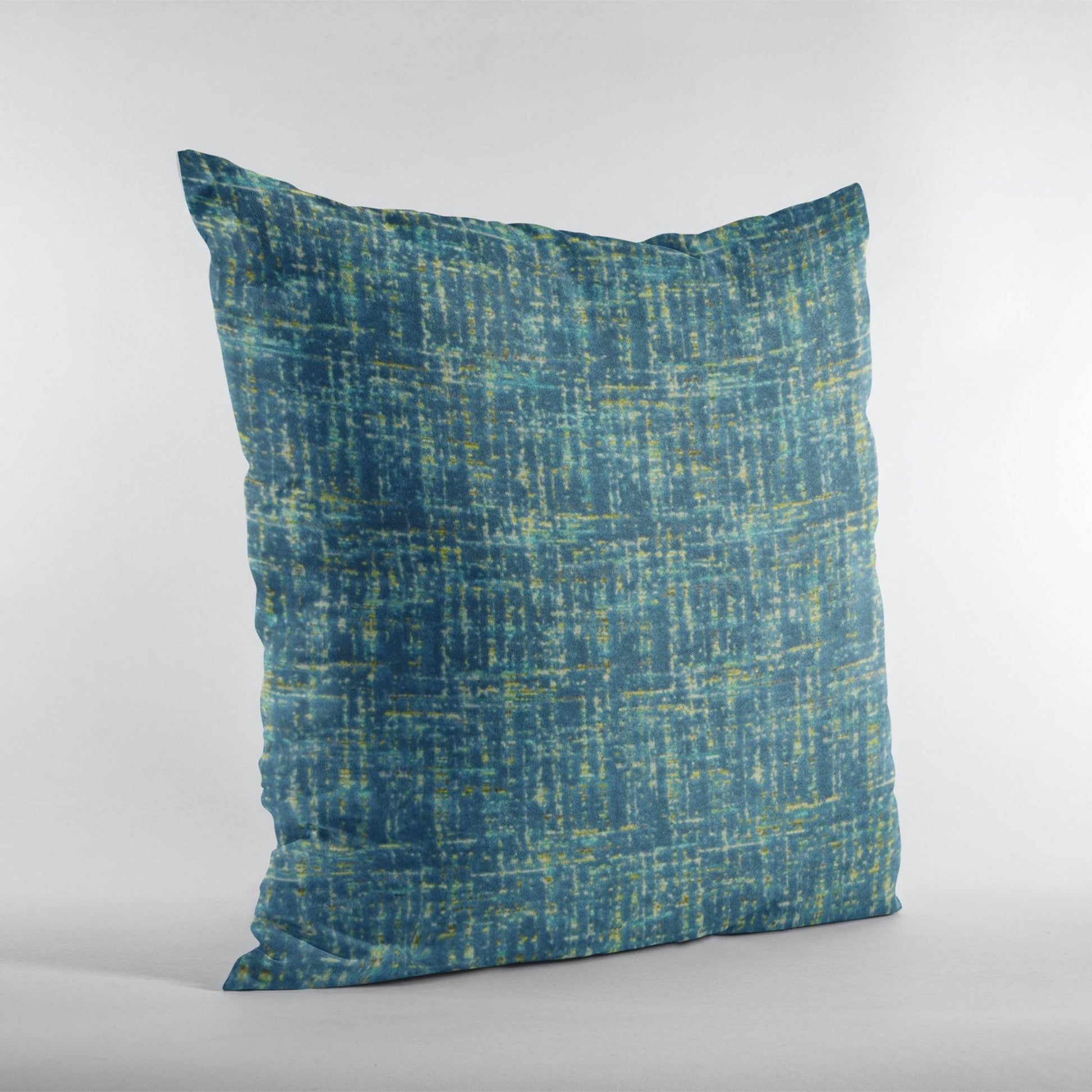 Plutus Sapphire New Planet Cut Velvet Luxury Throw Pillow - Plutus Brands
