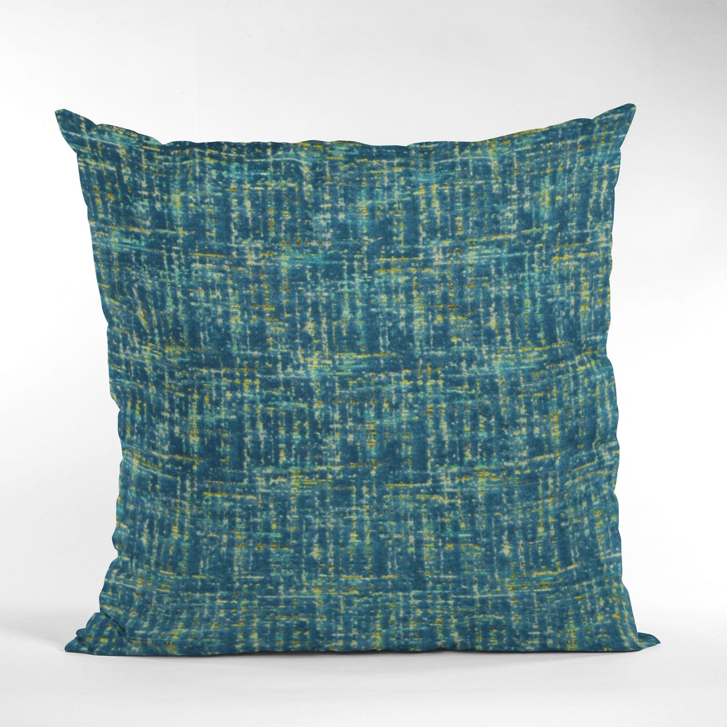 Plutus Sapphire New Planet Cut Velvet Luxury Throw Pillow