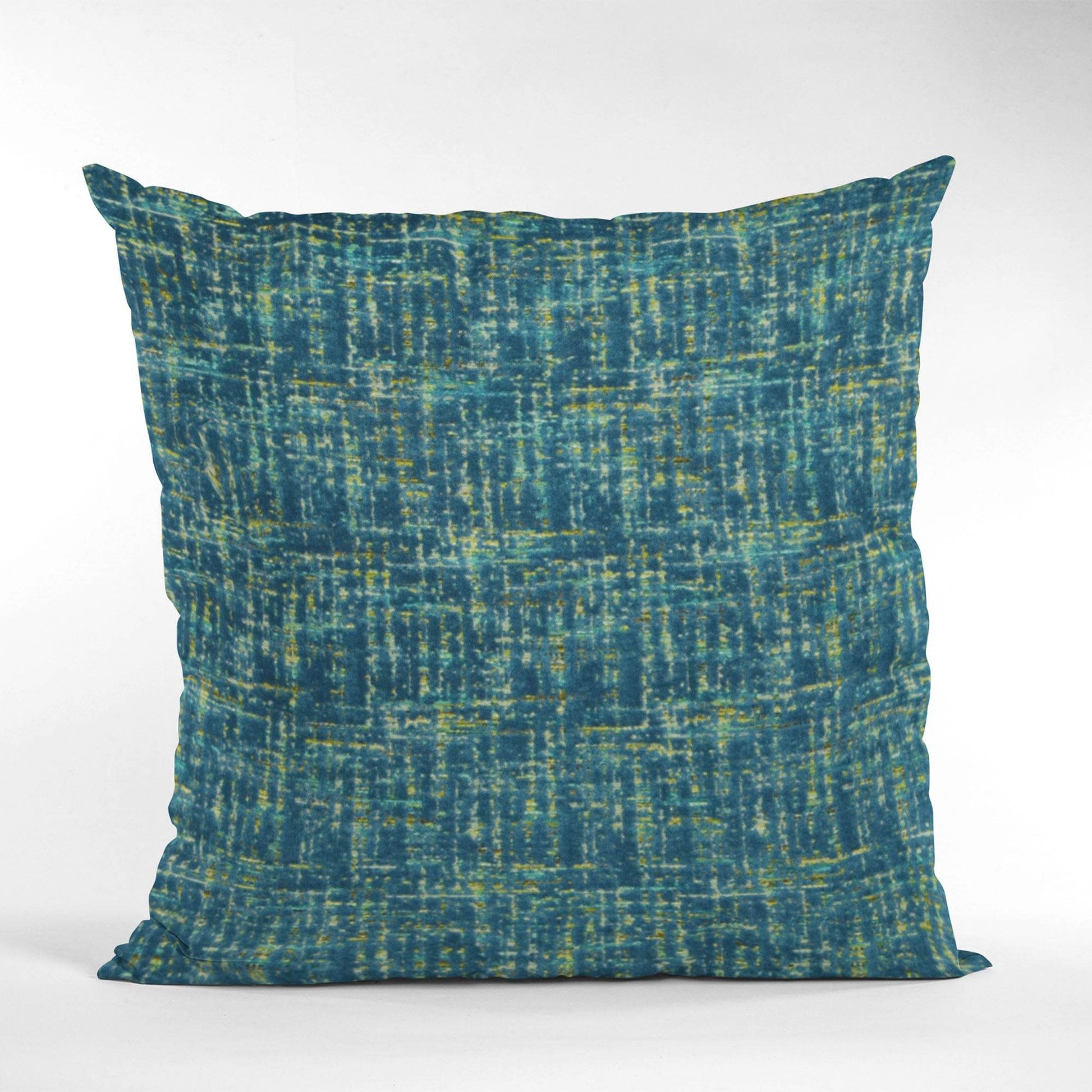 Plutus Sapphire New Planet Cut Velvet Luxury Throw Pillow - Plutus Brands