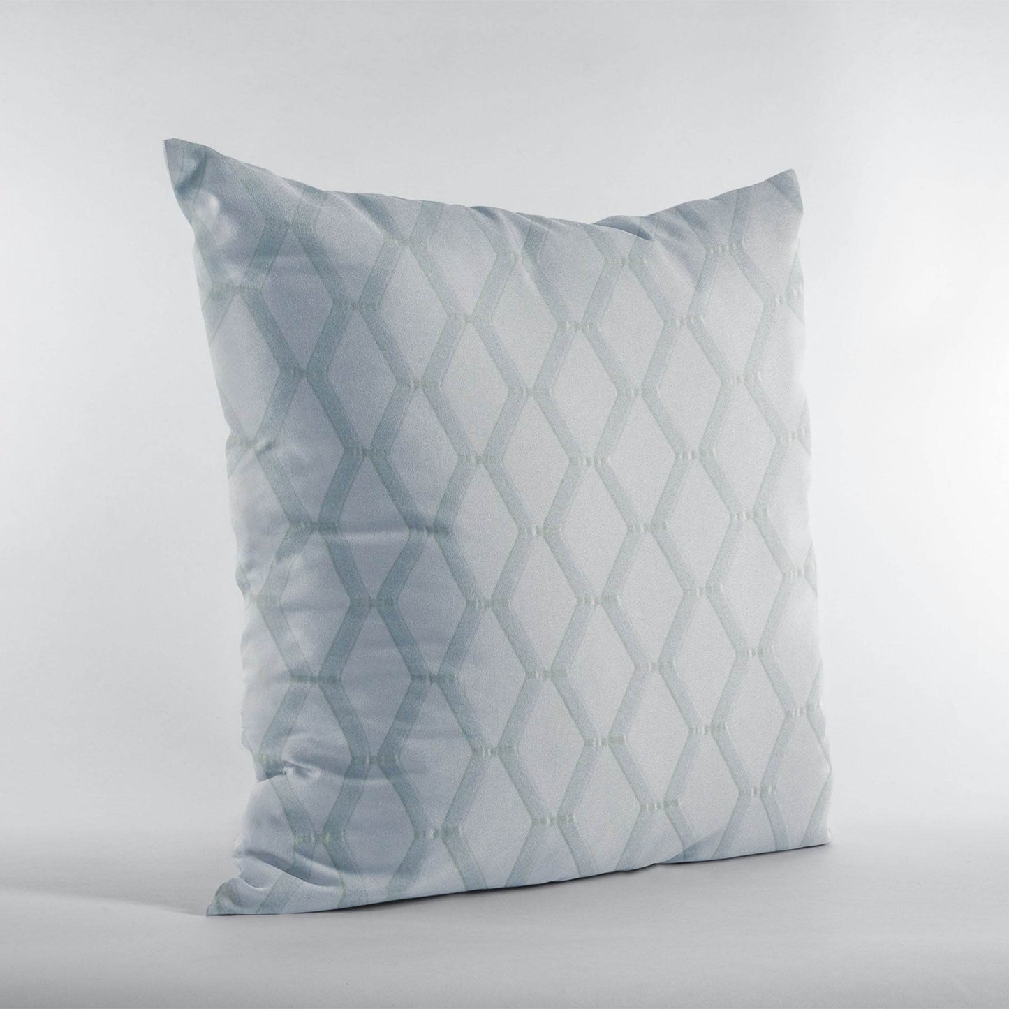 Plutus Silver Diamond Shiny Fabric With Embroydery Luxury Throw Pillow - Plutus Brands