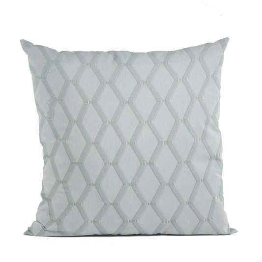 Plutus Silver Diamond Shiny Fabric With Embroydery Luxury Throw Pillow - Plutus Brands