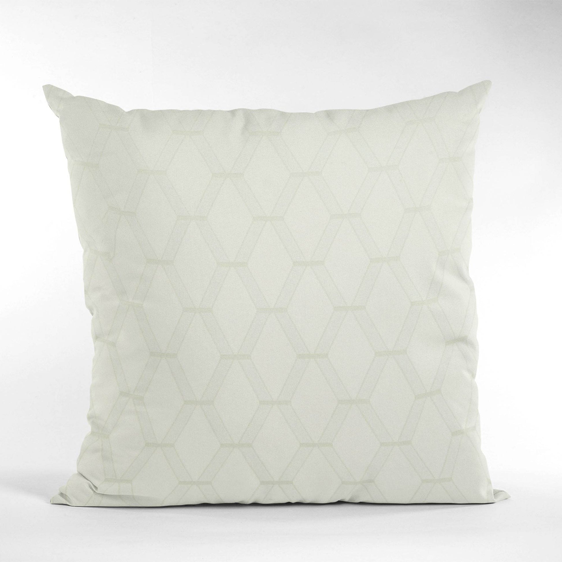 Plutus Vanilla Diamond Shiny Fabric With Embroydery Luxury Throw Pillow - Plutus Brands