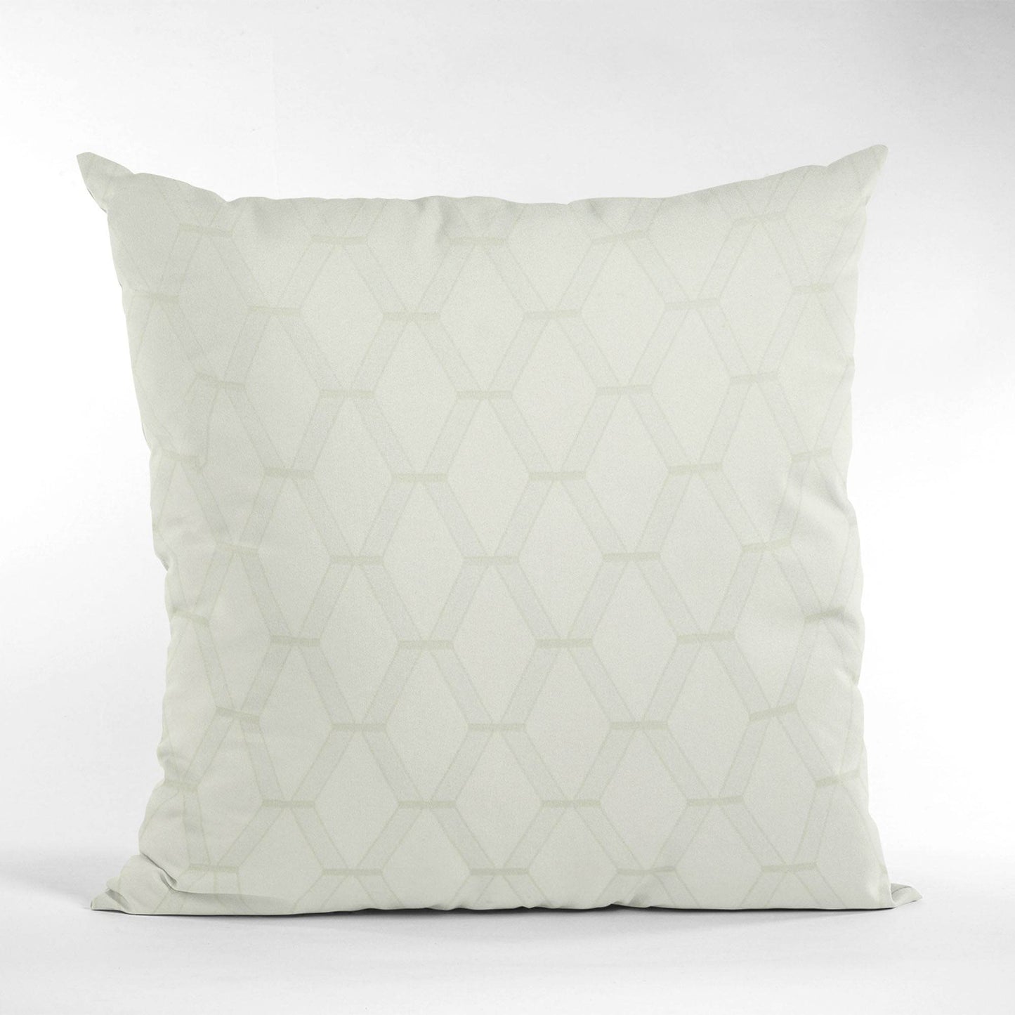Plutus Vanilla Diamond Shiny Fabric With Embroydery Luxury Throw Pillow - Plutus Brands