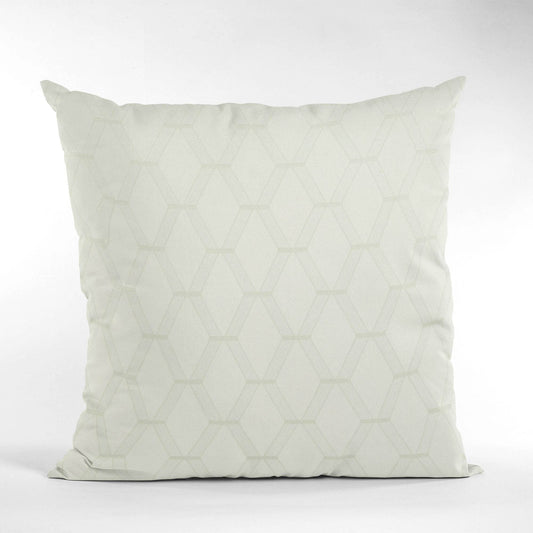 Plutus Vanilla Diamond Shiny Fabric With Embroydery Luxury Throw Pillow - Plutus Brands