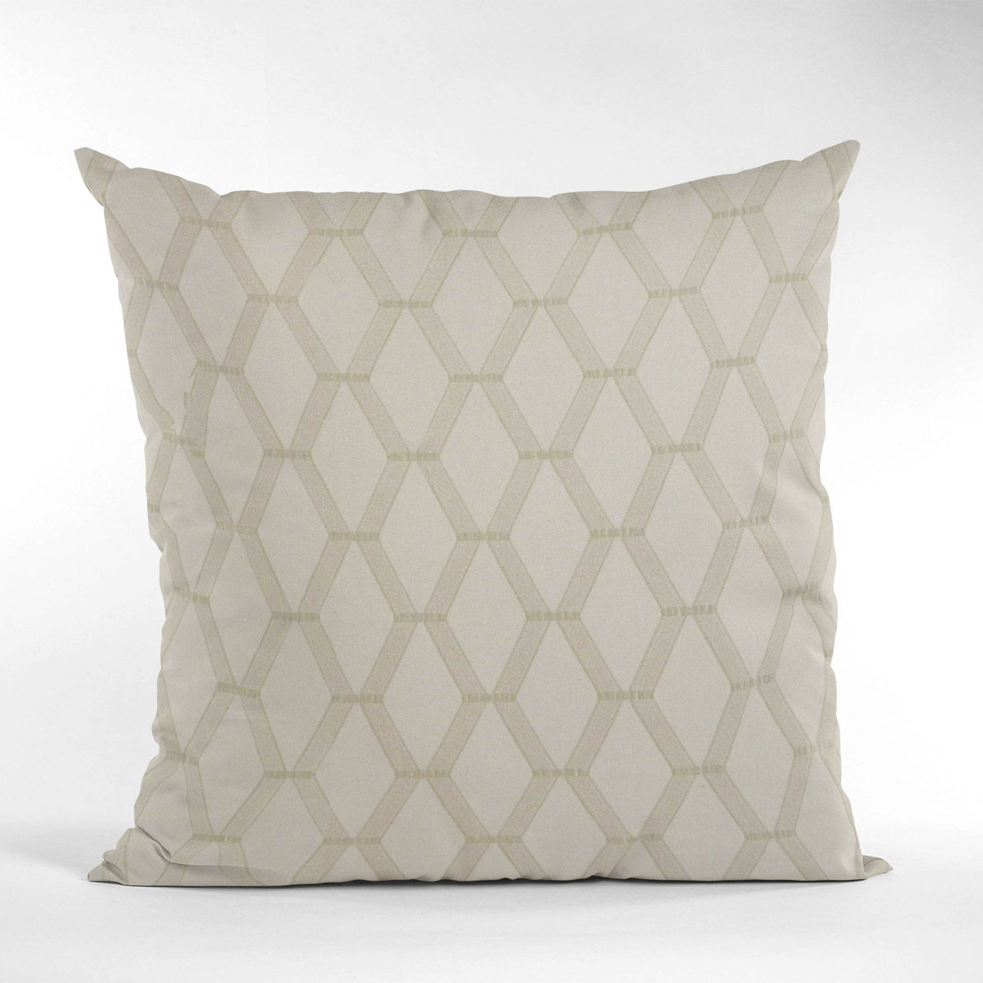 Plutus Wheat Diamond Shiny Fabric With Embroydery Luxury Throw Pillow - Plutus Brands