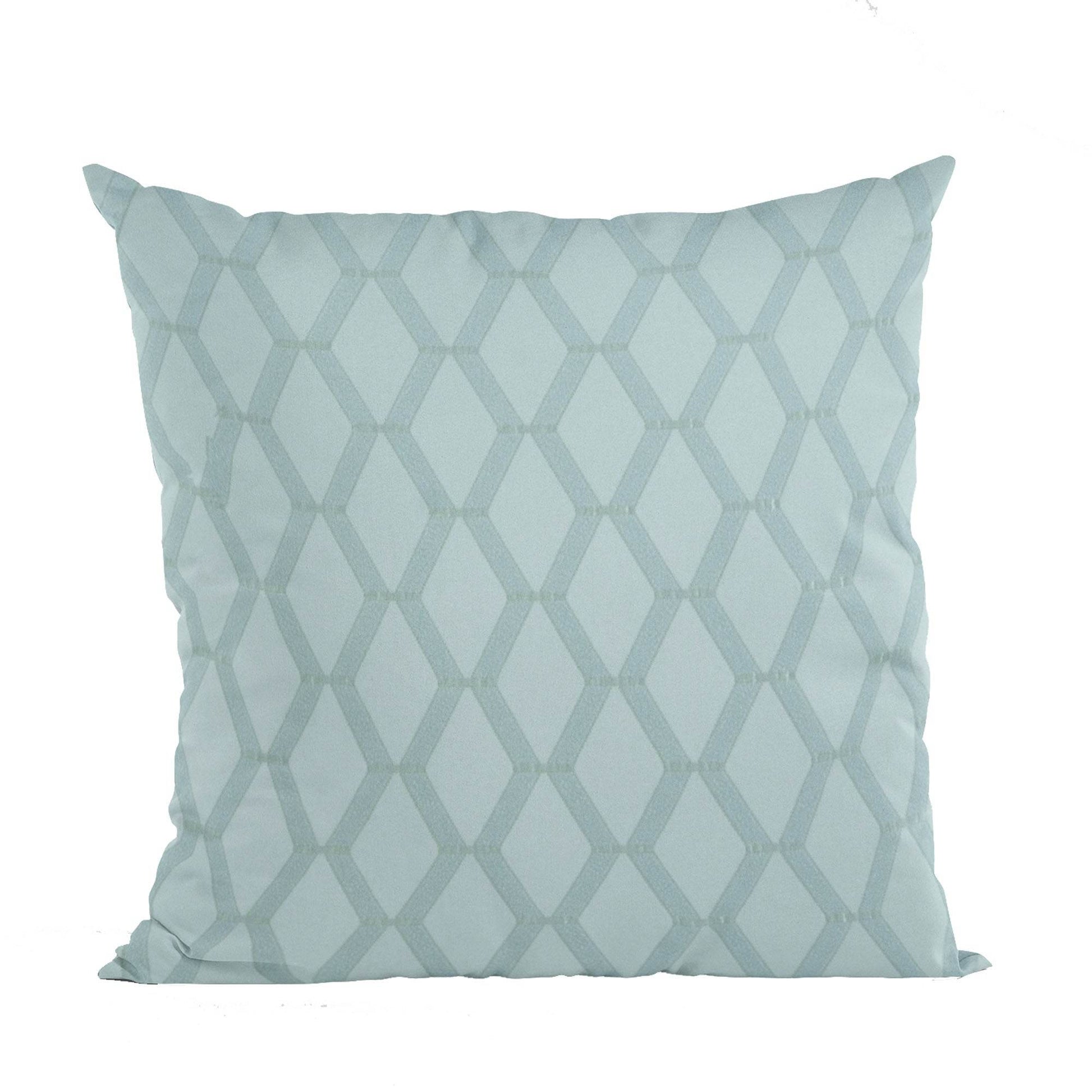 Plutus Serenity Diamond Shiny Fabric With Embroydery Luxury Throw Pillow - Plutus Brands