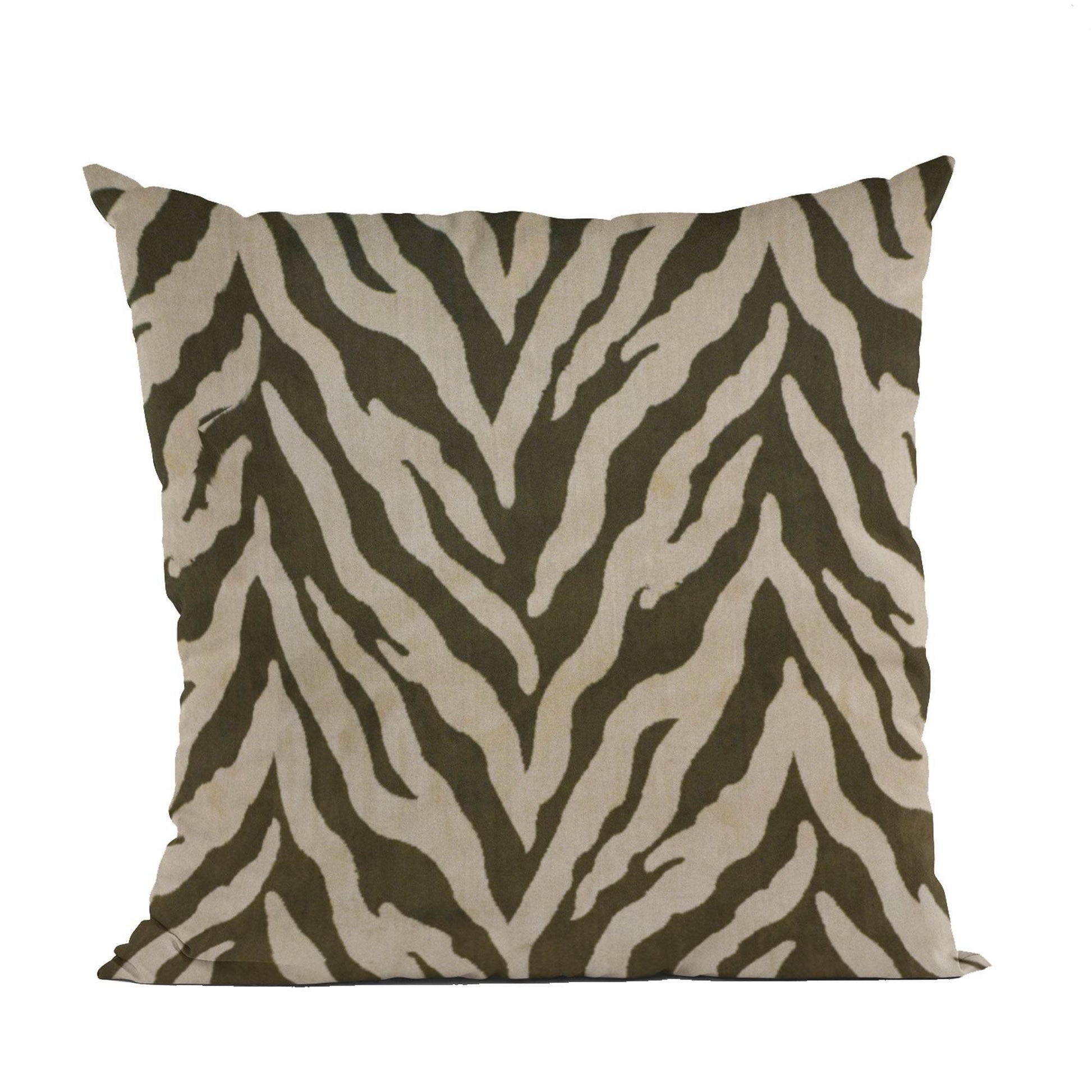 Plutus Tribal Zebra Zebra Print Velvet Luxury Throw Pillow - Plutus Brands