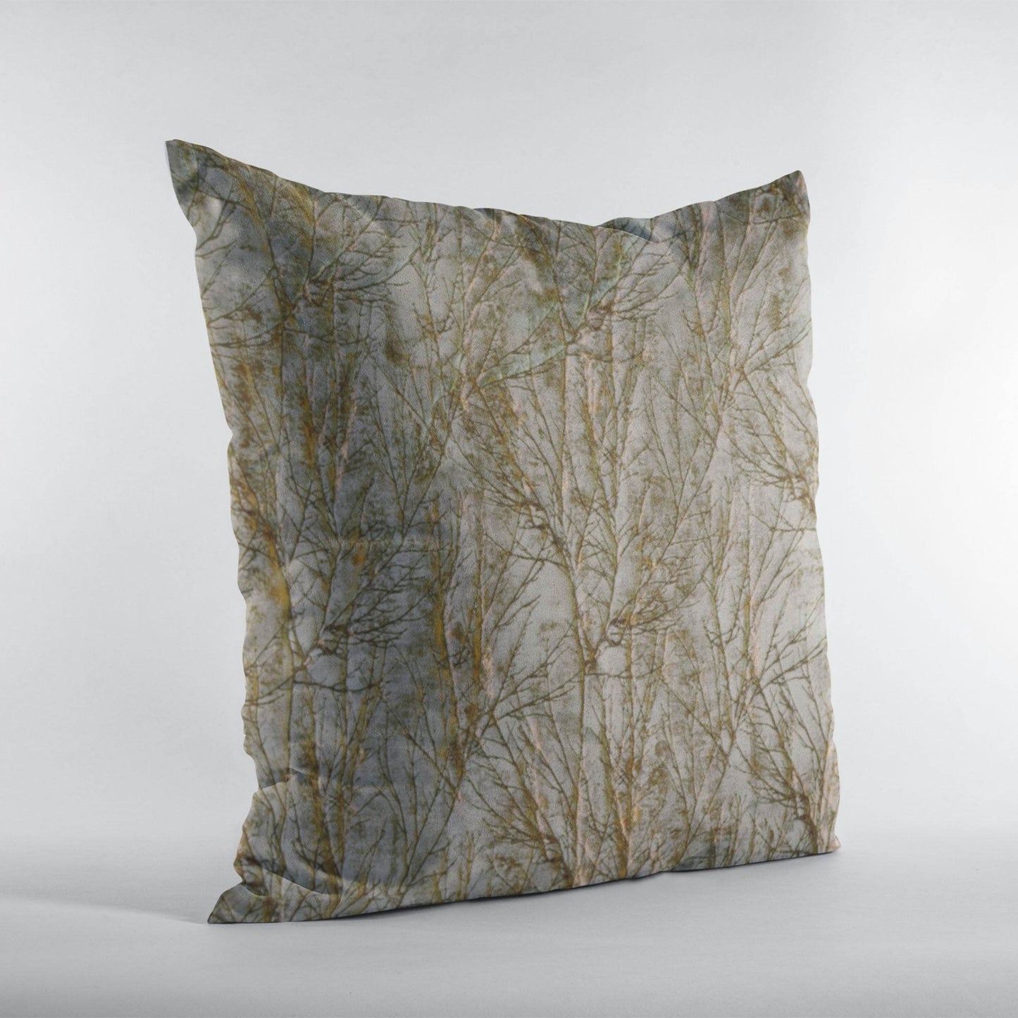 Plutus Patina Yarns Shiny Fabric With Twig Pattern Luxury Throw Pillow - Plutus Brands