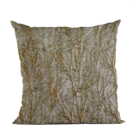 Plutus Patina Yarns Shiny Fabric With Twig Pattern Luxury Throw Pillow - Plutus Brands