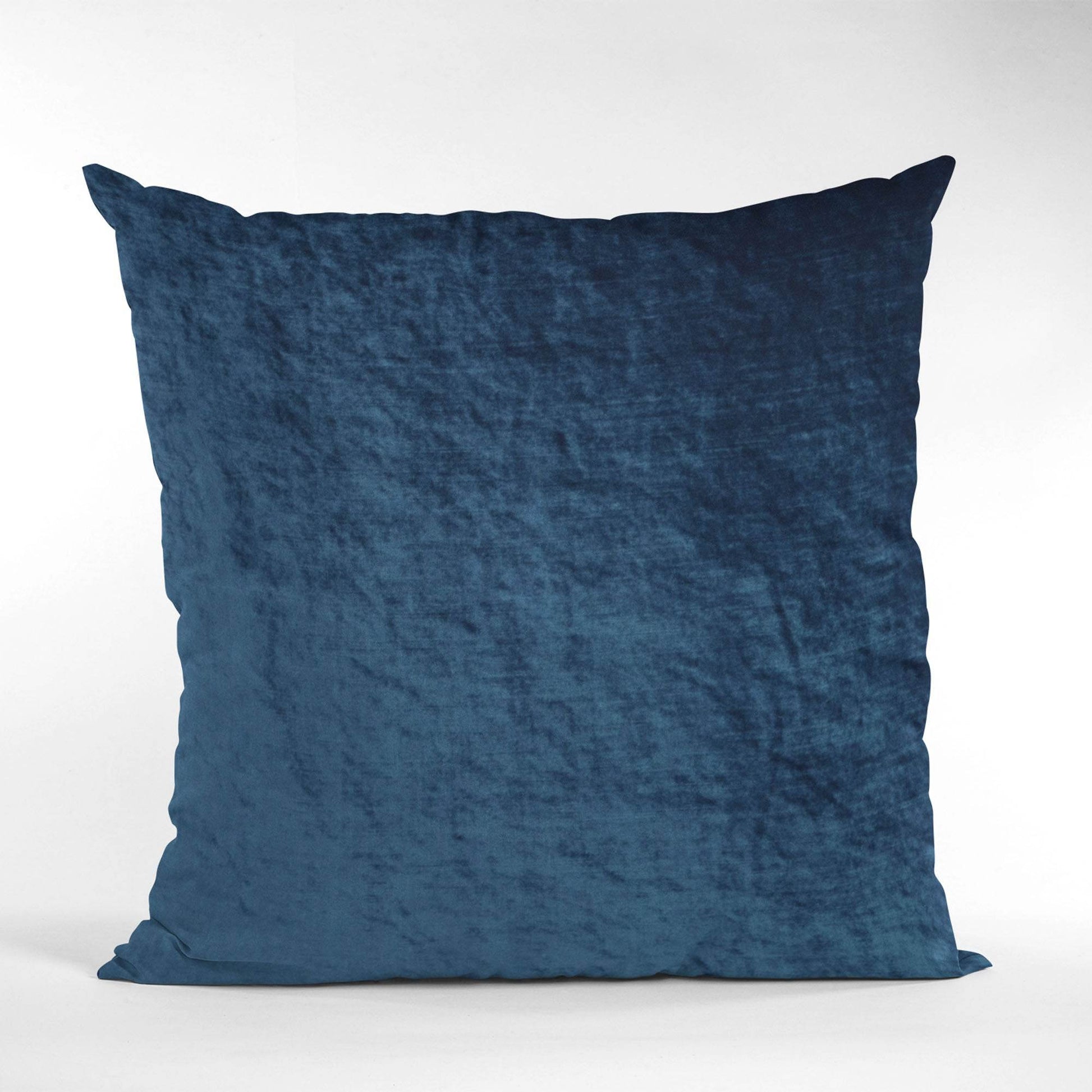 Plutus Navy Lux Velvet Shiny Velvet Luxury Throw Pillow - Plutus Brands