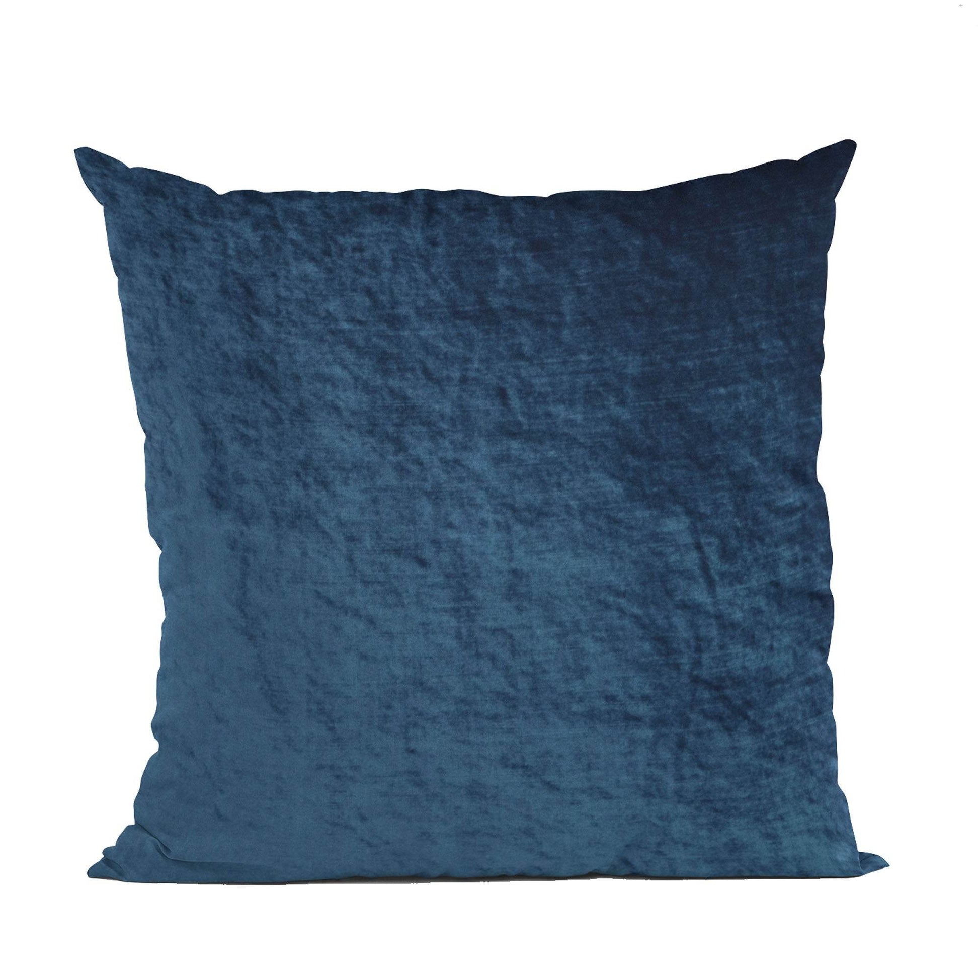 Plutus Navy Lux Velvet Shiny Velvet Luxury Throw Pillow - Plutus Brands